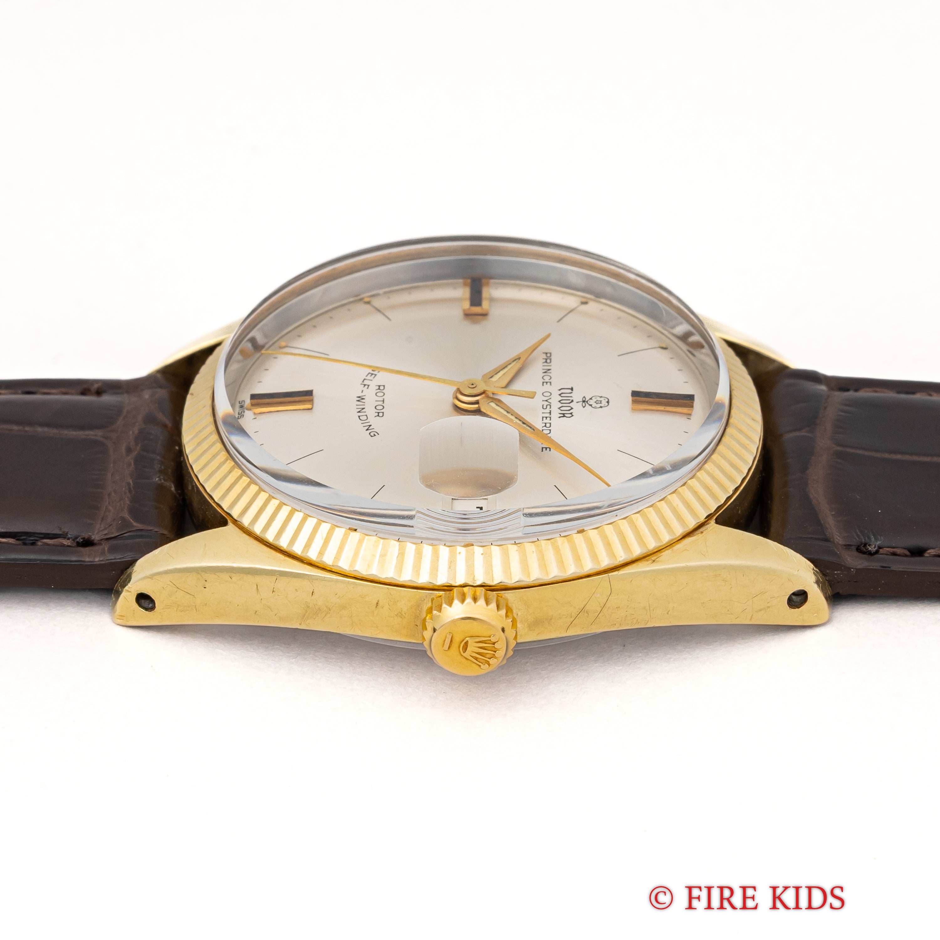 チューダー プリンスオイスターデイト 小バラ 金張り 1963年製 王冠リューズ 自動巻 フルーテッドベゼル