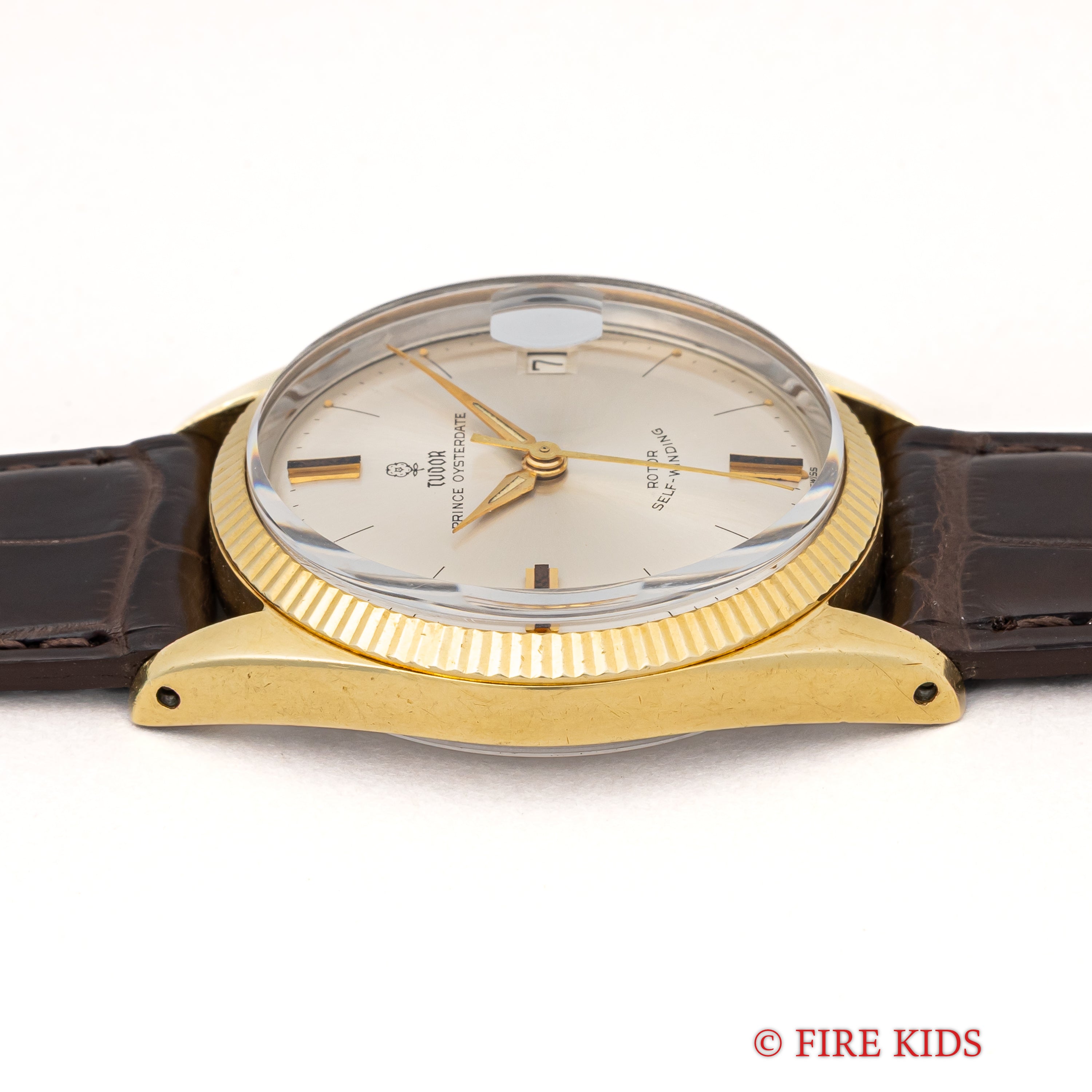 チューダー プリンスオイスターデイト 小バラ 金張り 1963年製 王冠リューズ 自動巻 フルーテッドベゼル