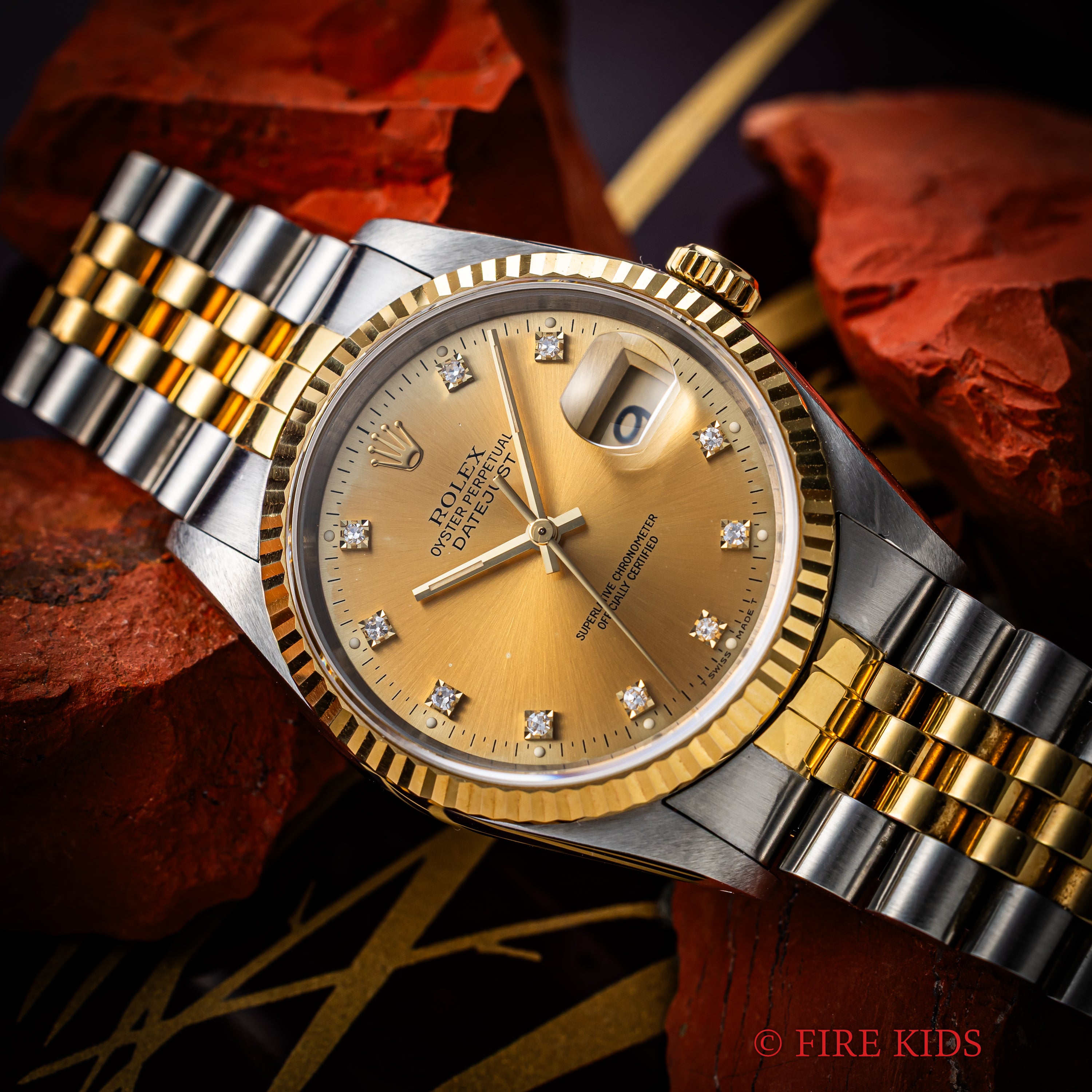 ロレックス 16233 ジュビリーブレス用 純正コンビ駒　余り駒　5コマ ロレックス 純正 16233 コマ 駒 コンビ K18YG SS デイトジャスト用