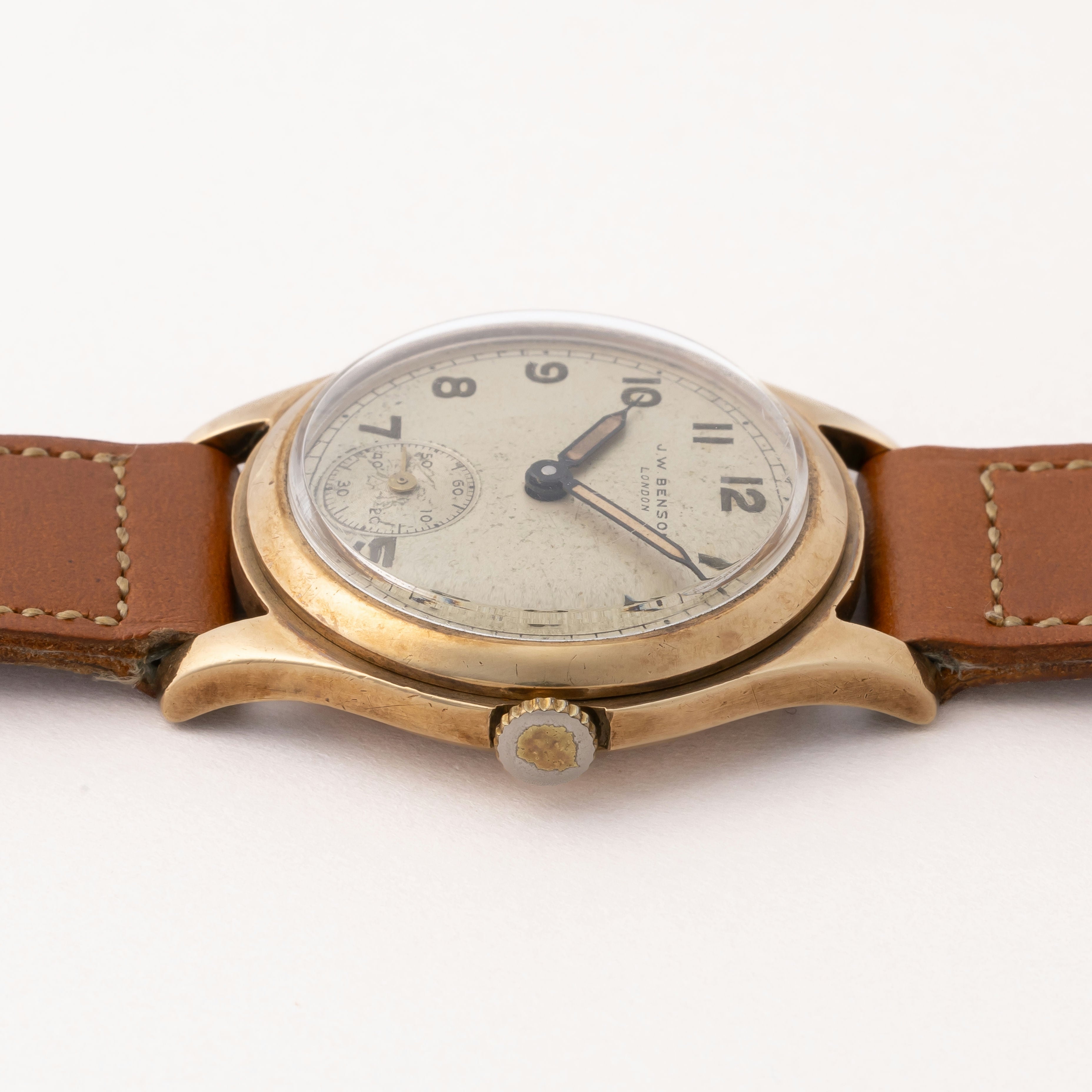 JWベンソン 手巻き スモールセコンド 9金無垢 1950年代