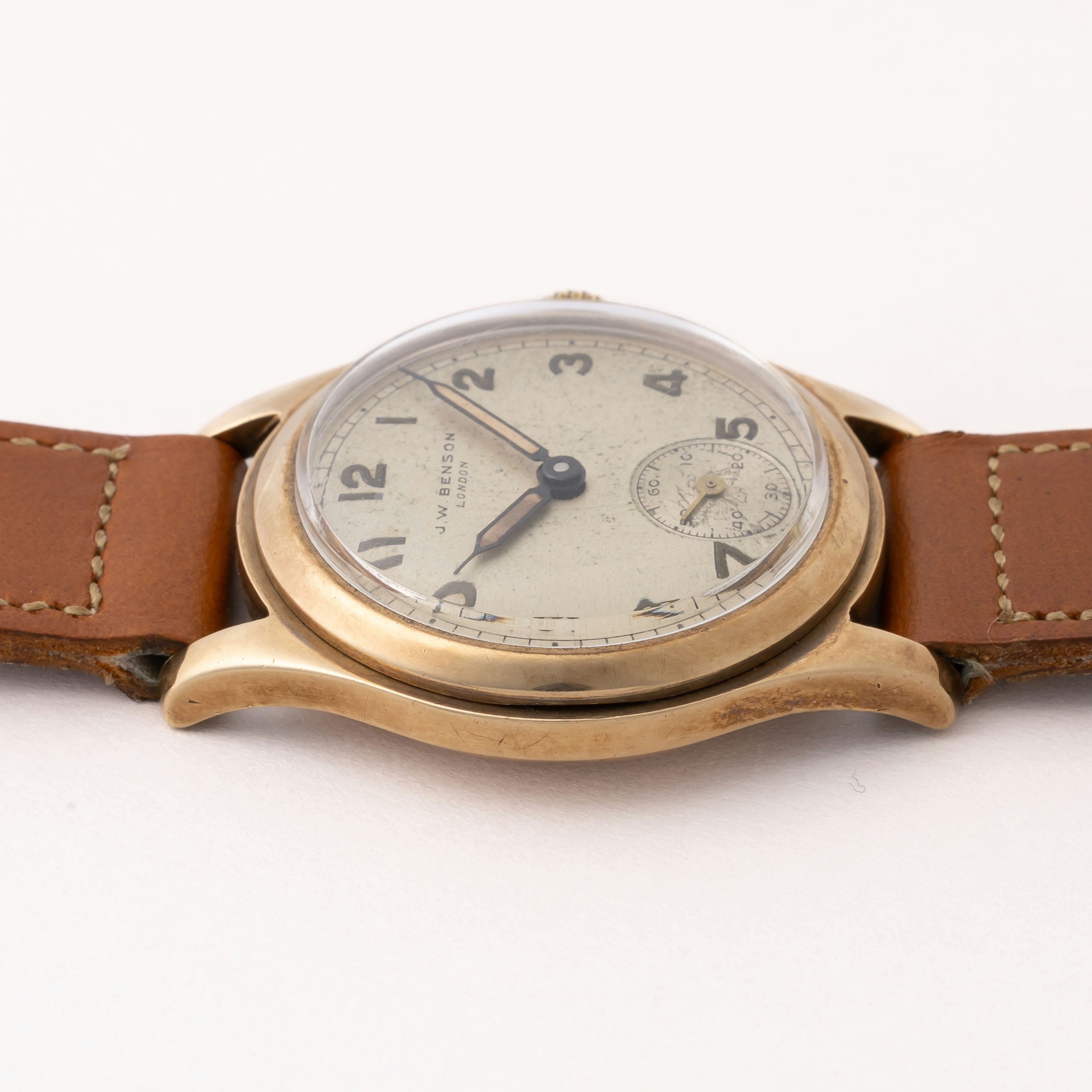 JWベンソン 手巻き スモールセコンド 9金無垢 1950年代
