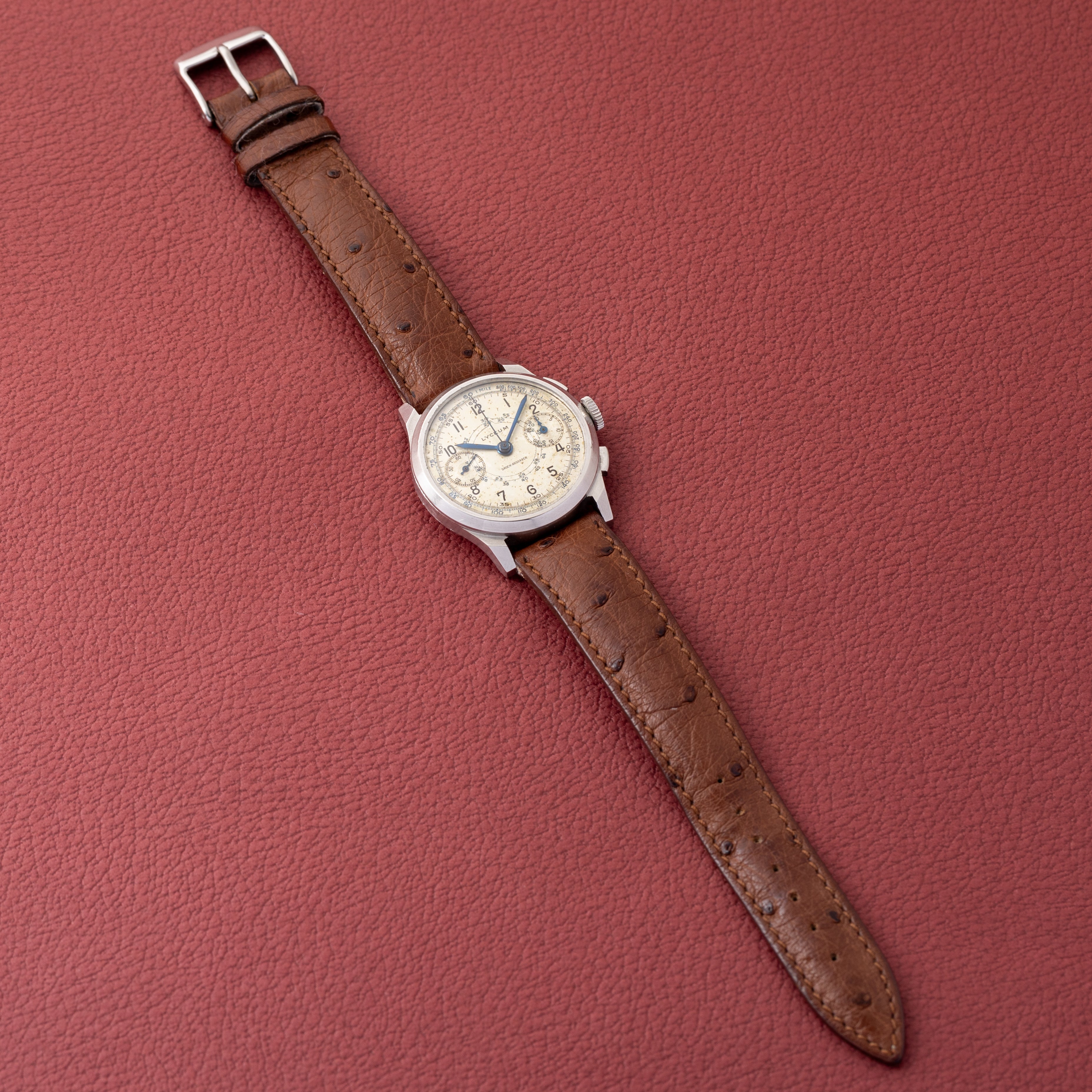 ライシャム 1940年代 2レジスタークロノグラフ Cal.バルジューVZ