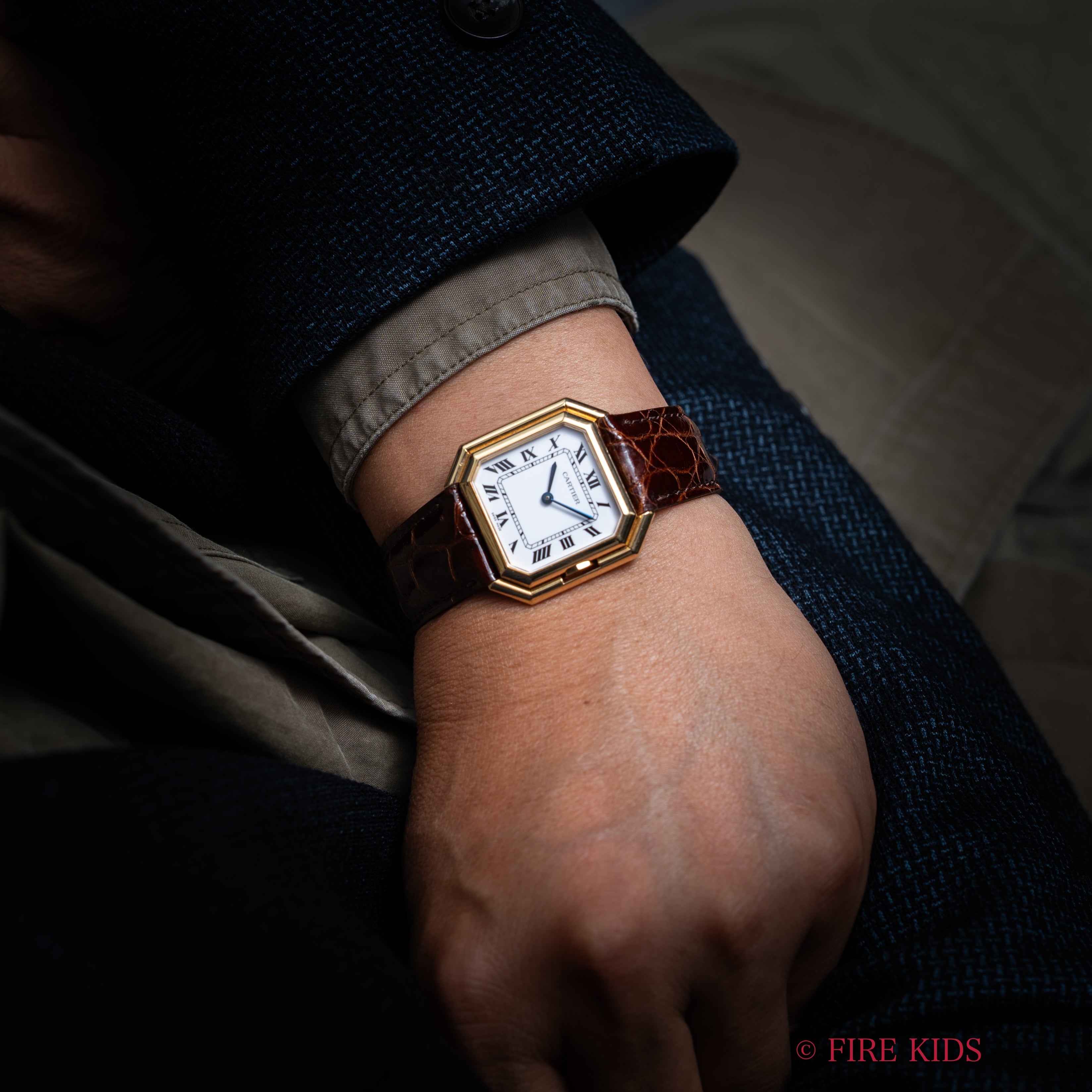 カルティエ サンチュール XLサイズ 自動巻 18金無垢イエローゴールド 1970年代製