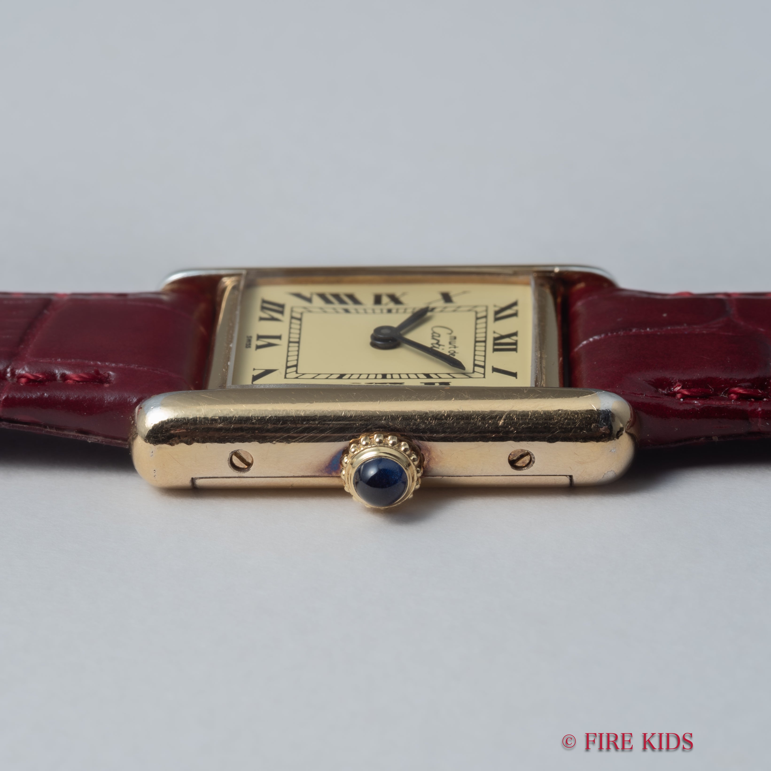 カルティエ マストタンク SMサイズ 手巻き 1980年代製 アイボリーローマンダイヤル 純正尾錠