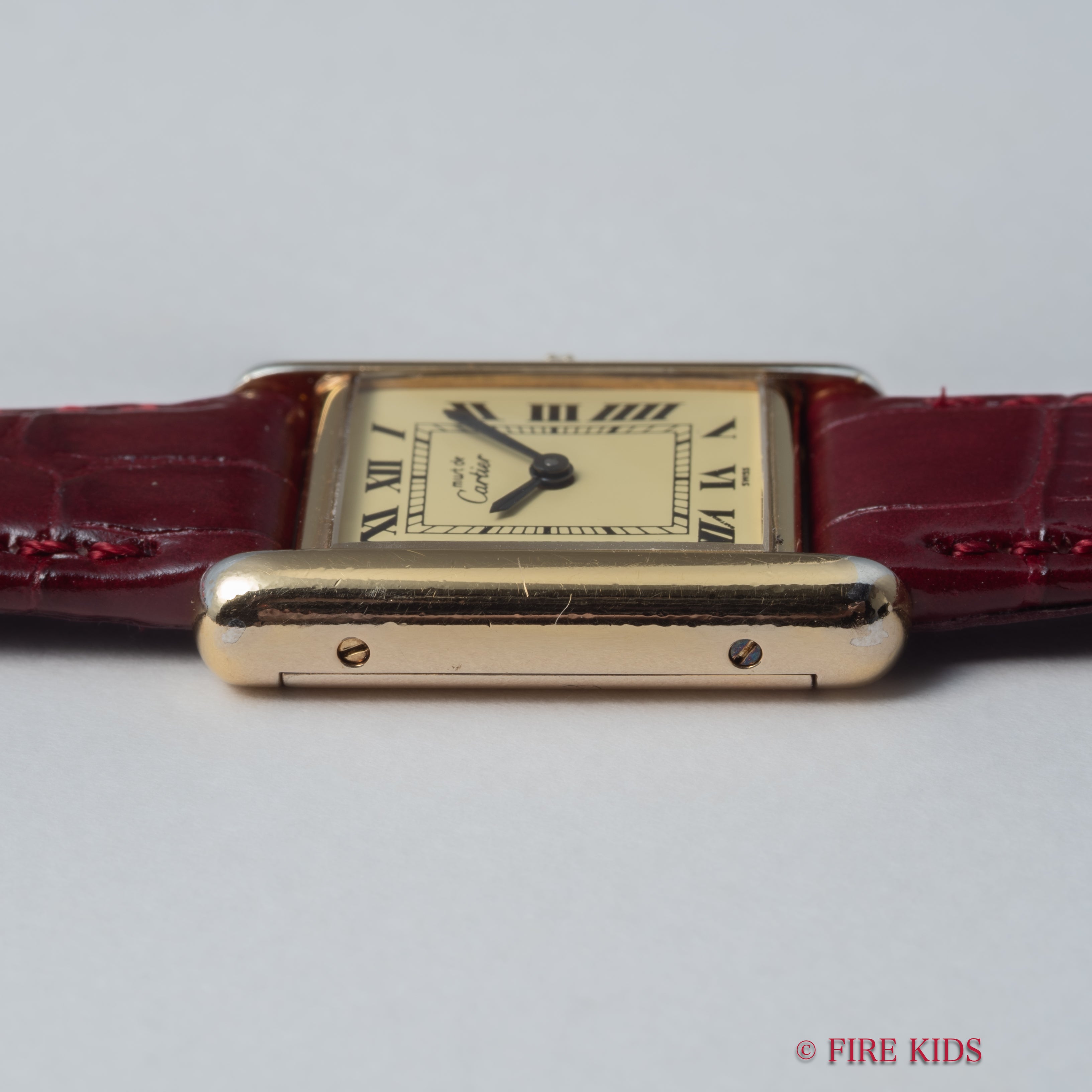 カルティエ マストタンク SMサイズ 手巻き 1980年代製 アイボリーローマンダイヤル 純正尾錠