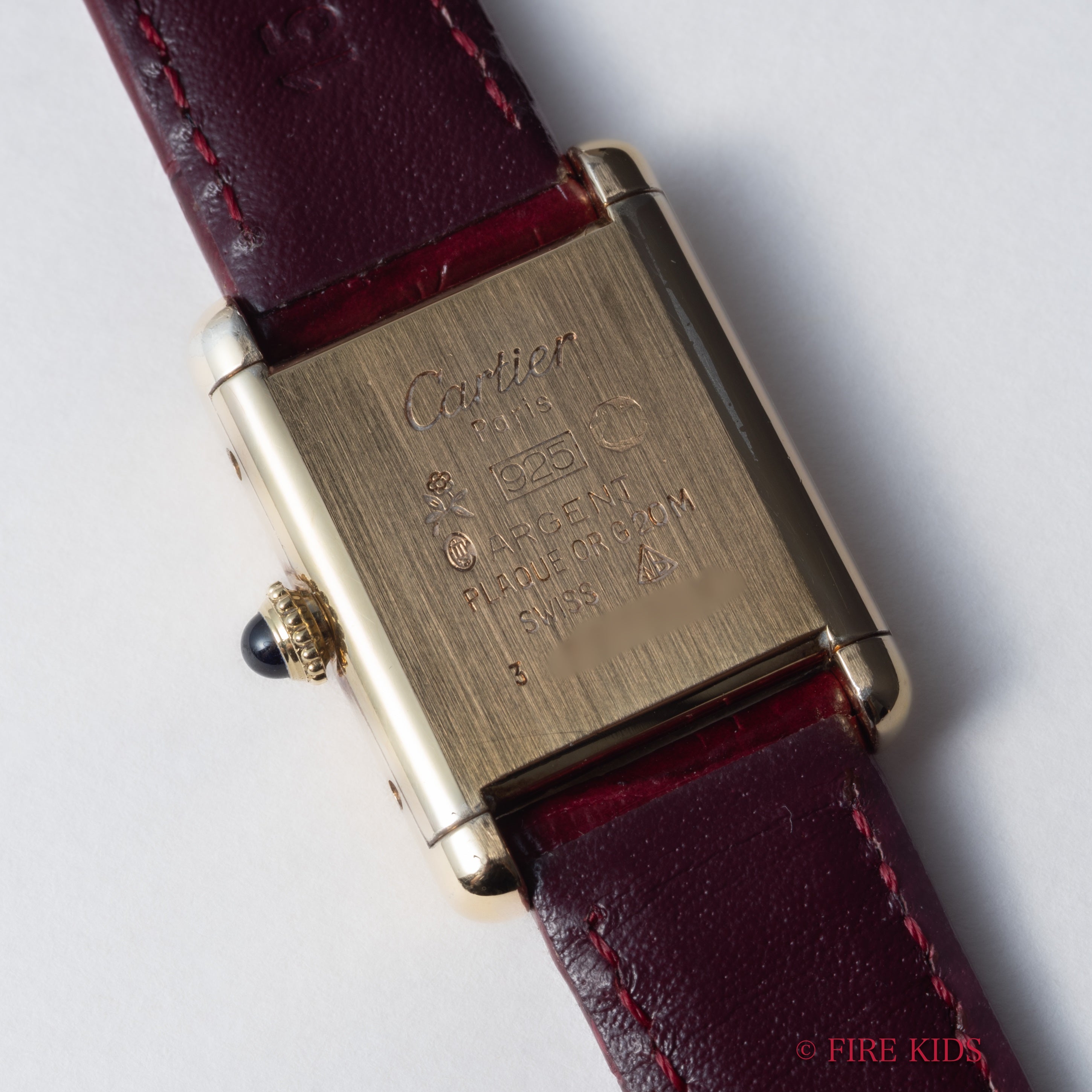 カルティエ マストタンク SMサイズ 手巻き 1980年代製 アイボリーローマンダイヤル 純正尾錠