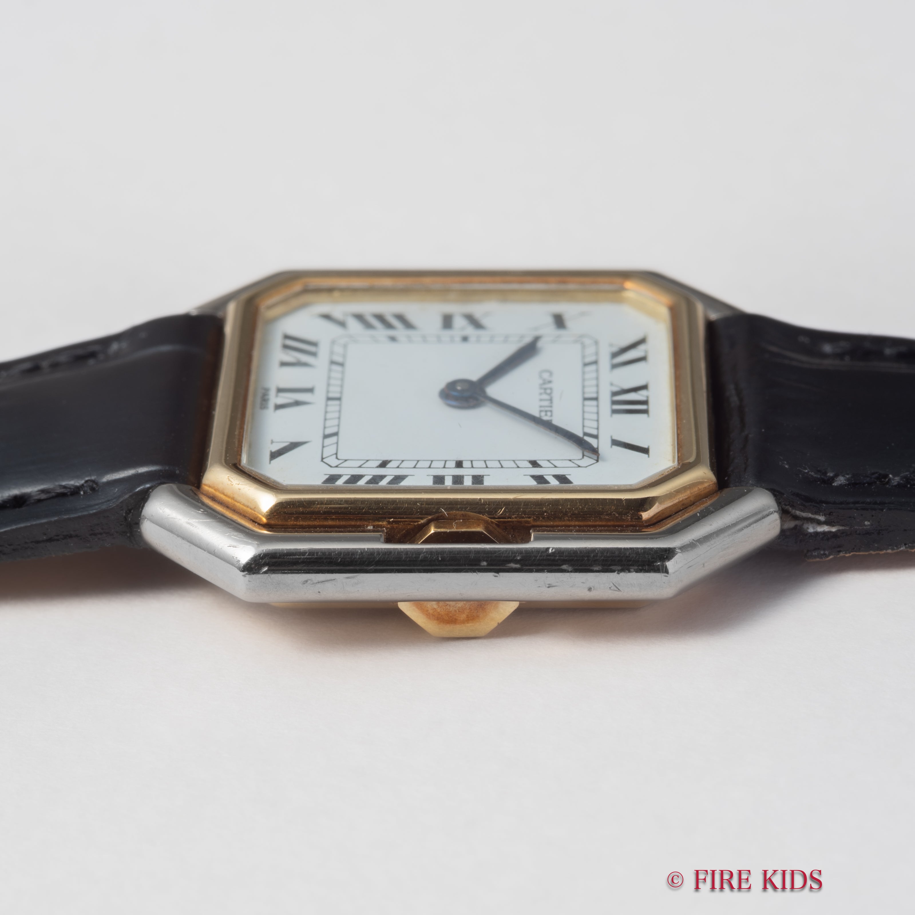 カルティエ サンチュール LMサイズ 手巻 WG+YGコンビ 1980年代製 PARISダイヤル 18KYG純正Dバックル