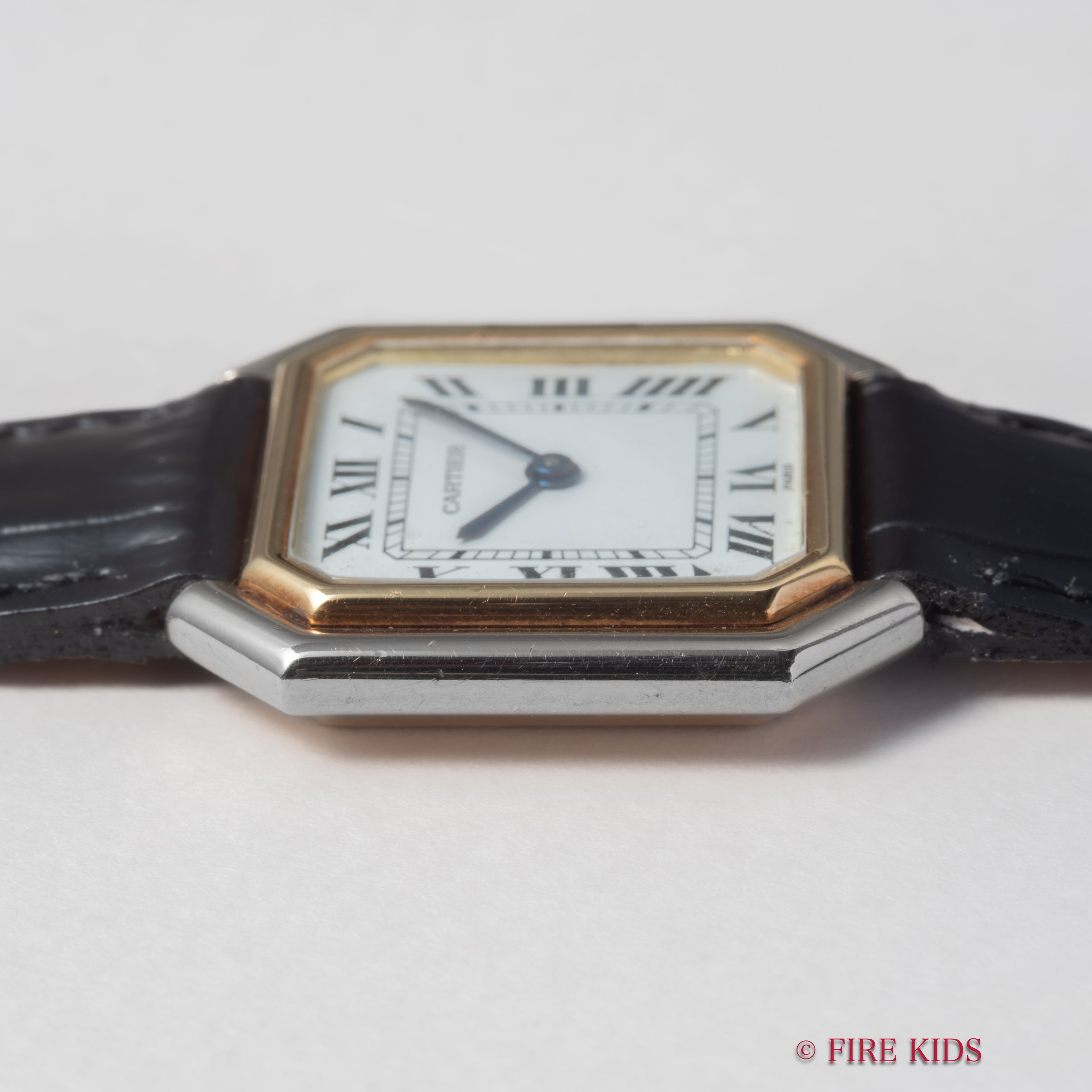 カルティエ サンチュール LMサイズ 手巻 WG+YGコンビ 1980年代製 PARISダイヤル 18KYG純正Dバックル