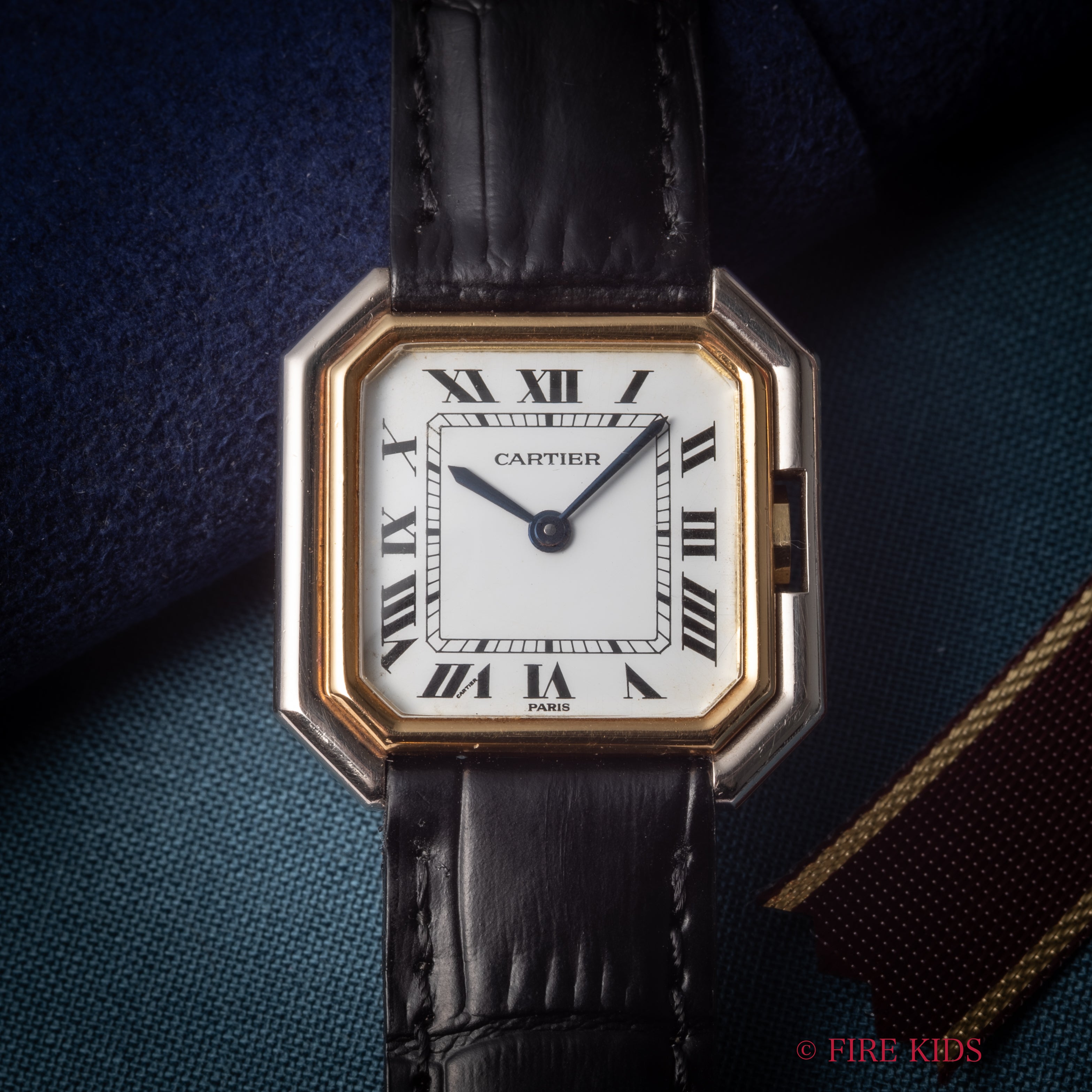 カルティエ サンチュール LMサイズ 手巻 WG+YGコンビ 1980年代製 PARISダイヤル 18KYG純正Dバックル