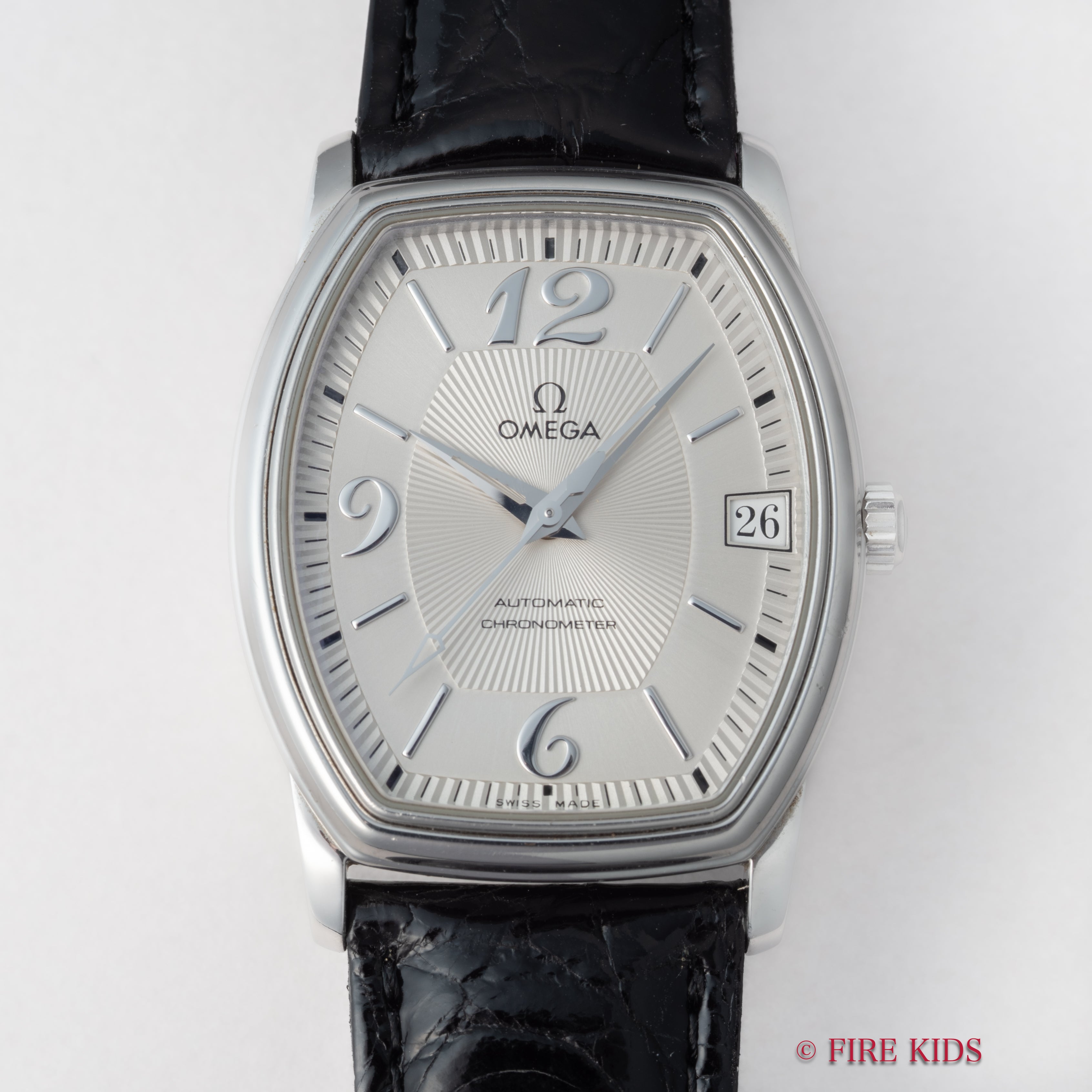 オメガ プレステージ トノー型 1999年製 シルバー 自動巻き 純正尾錠付き