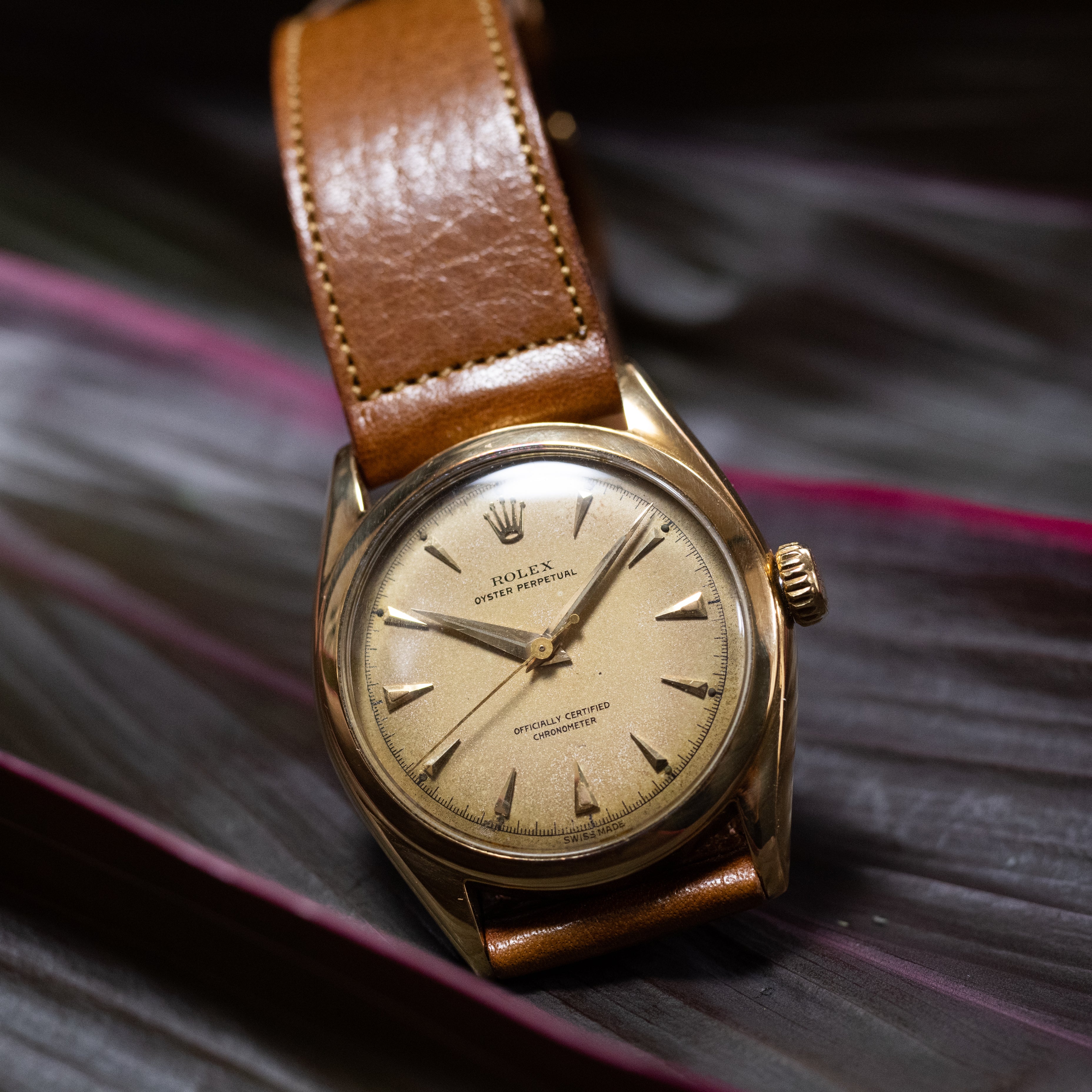 ロレックス セミバブルバック18KYG