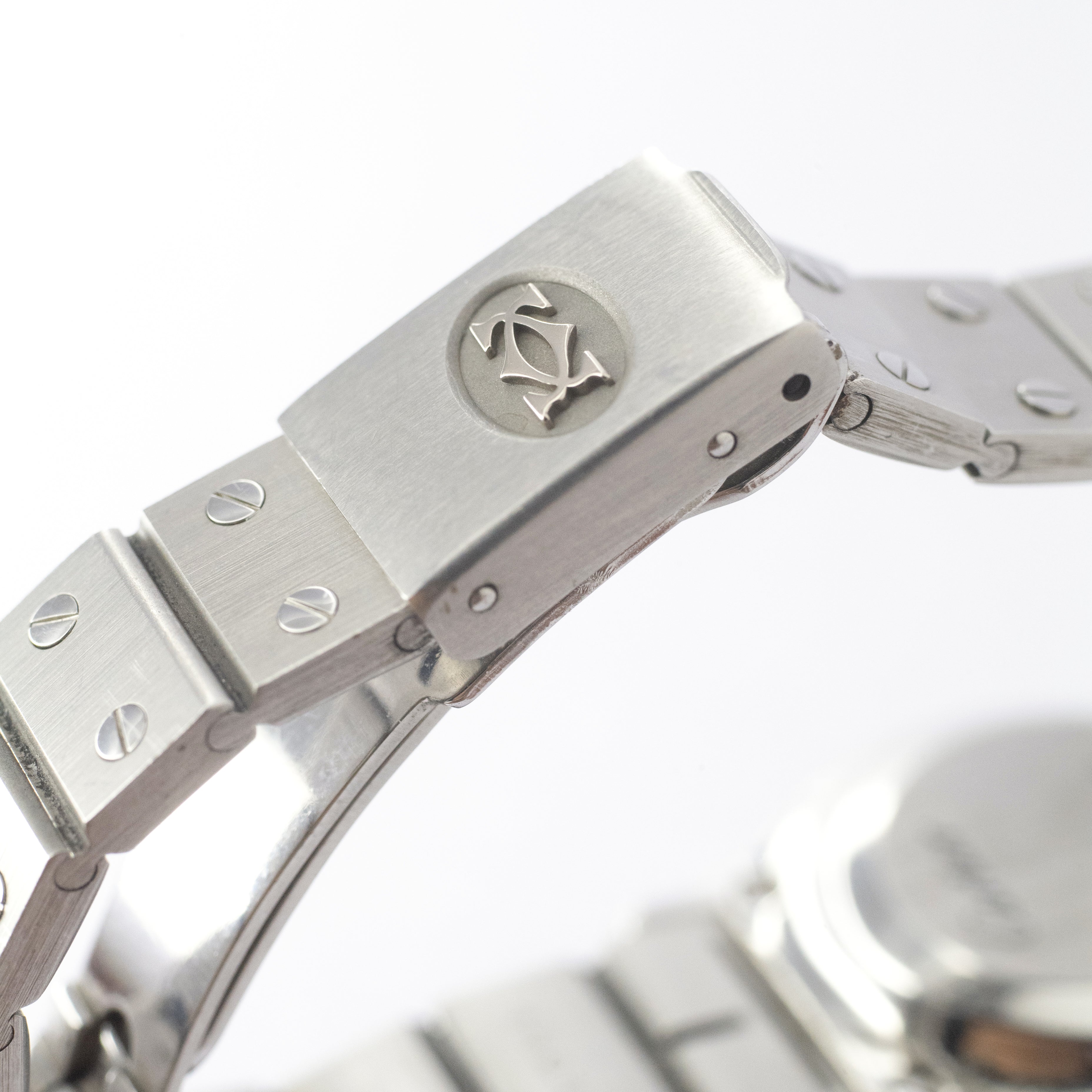 カルティエ サントスオクタゴン SM レディース ボルドーダイヤル 自動巻き 1980年代