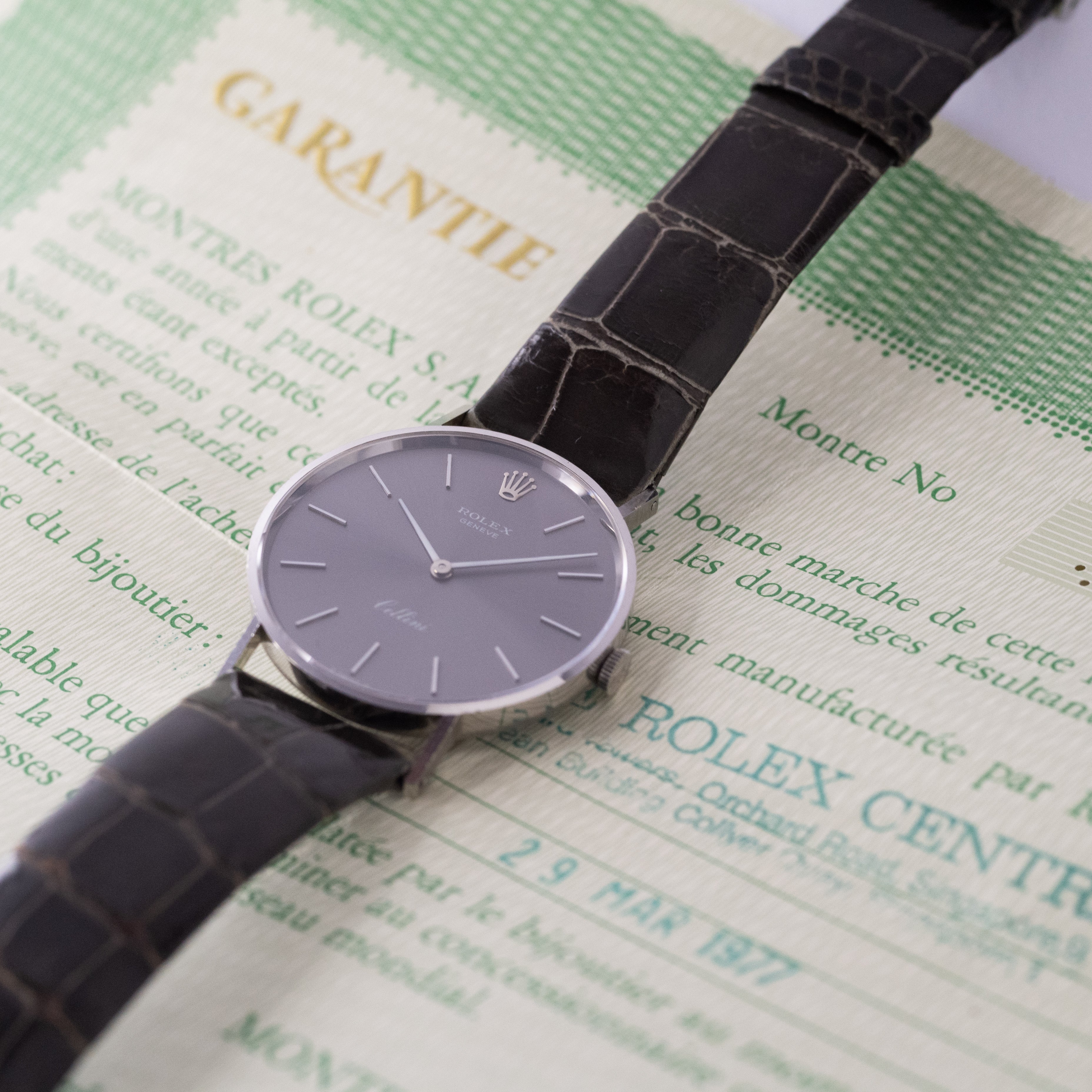 ロレックス チェリーニ 18KWG 1973年製 ギャラ付