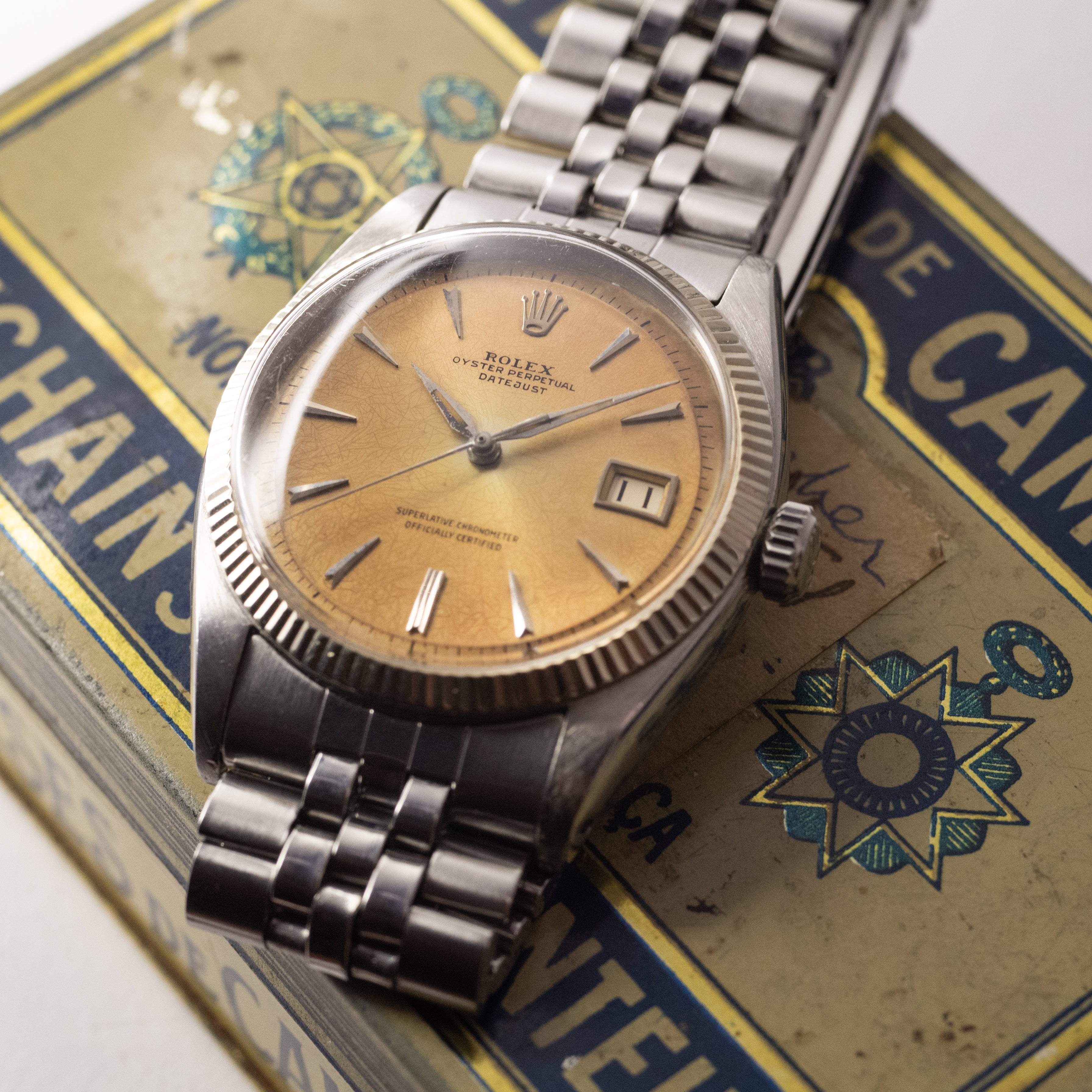 ロレックス デイトジャスト Ref.6605 アイボリー 1959年製