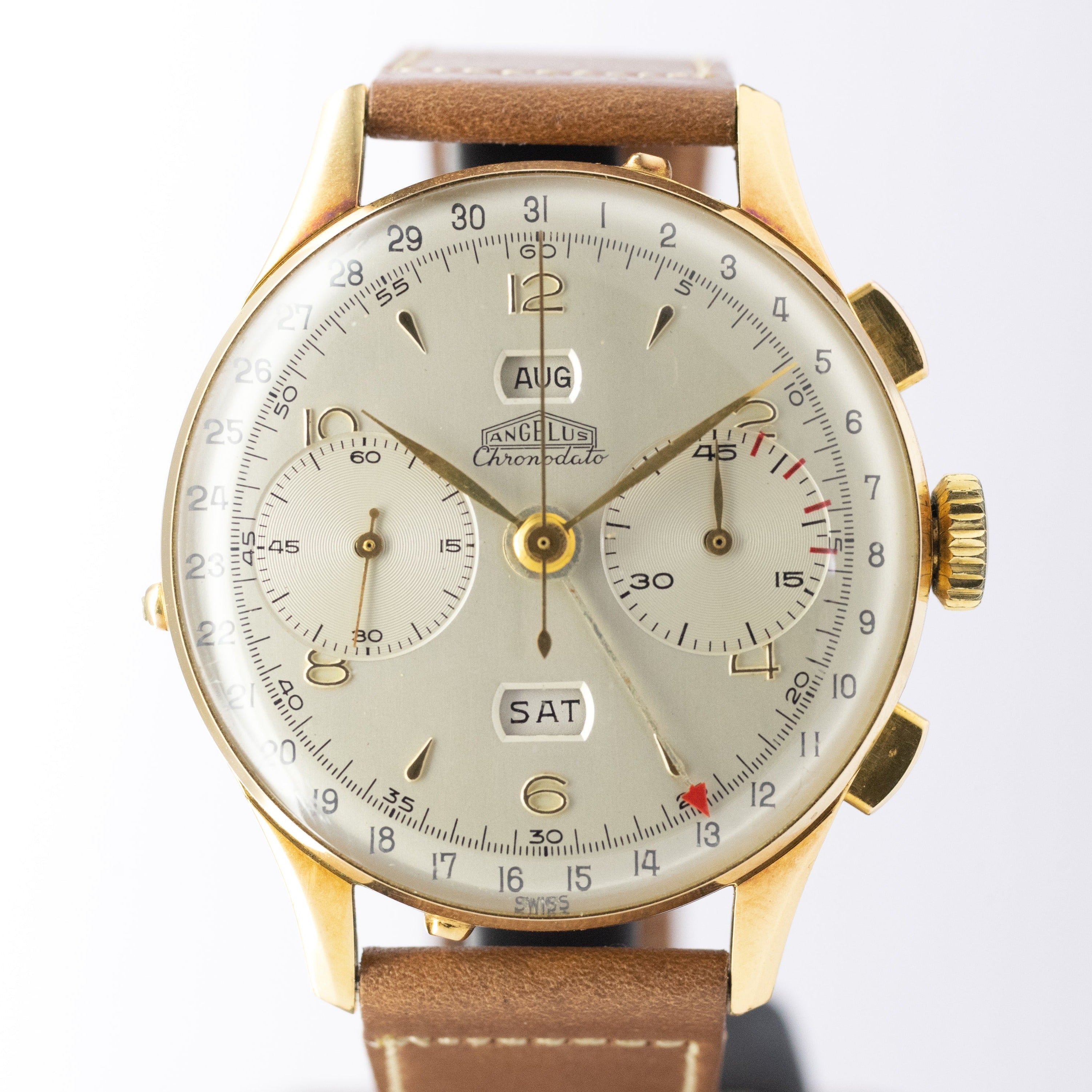 ANGELUS クロノデイト トリプルカレンダー クロノグラフ 1940年代製