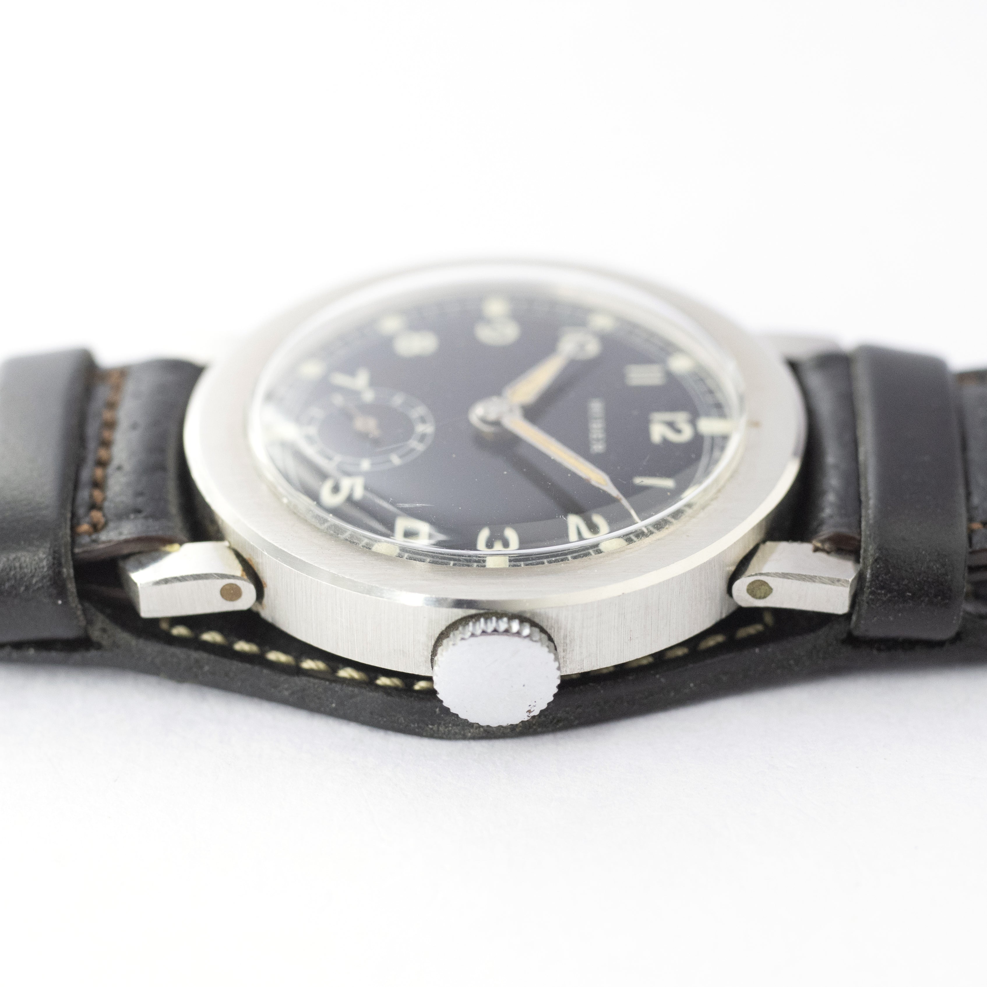 HUBER ブラックミラーダイヤル 1940年代製 フレキシブルラグ