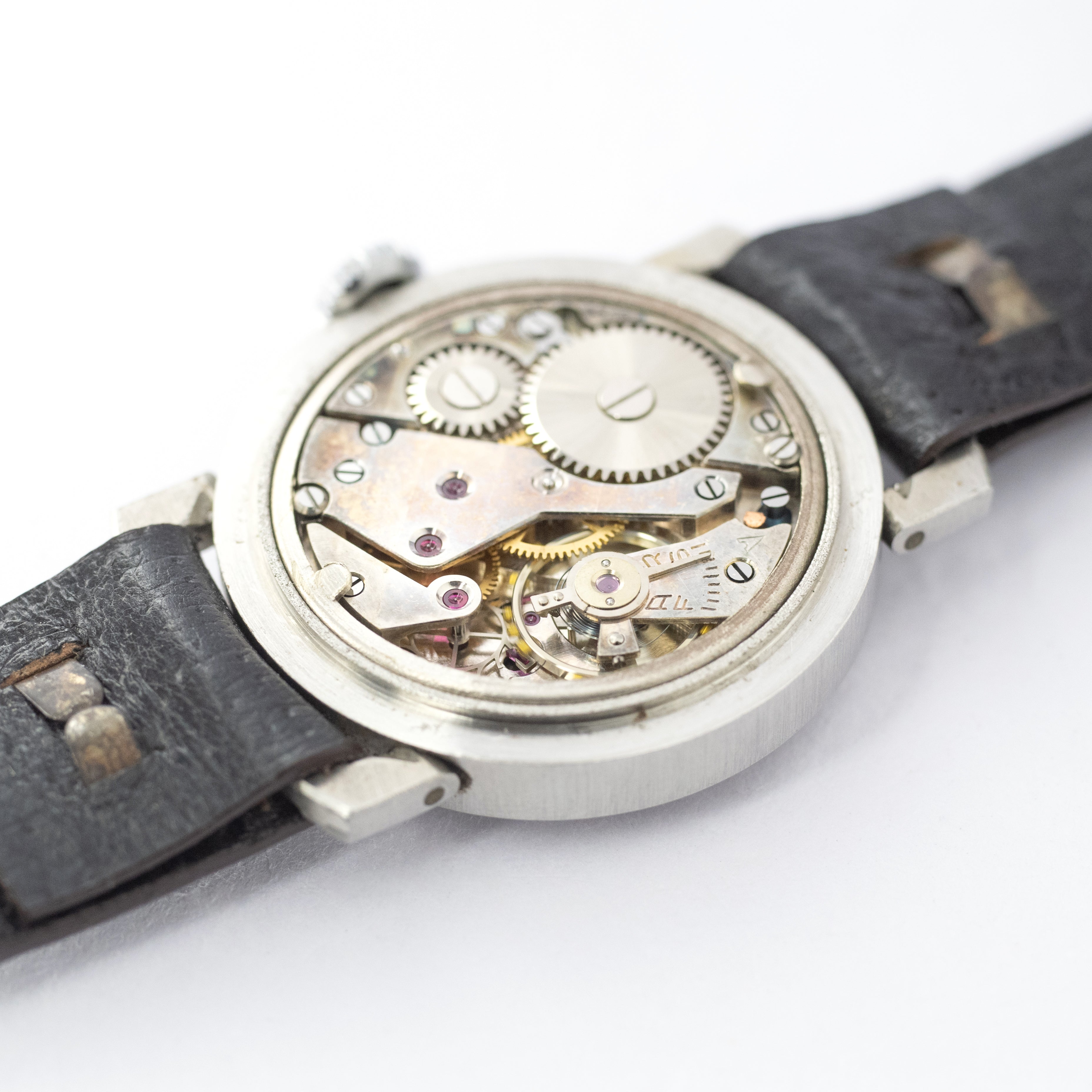 HUBER ブラックミラーダイヤル 1940年代製 フレキシブルラグ