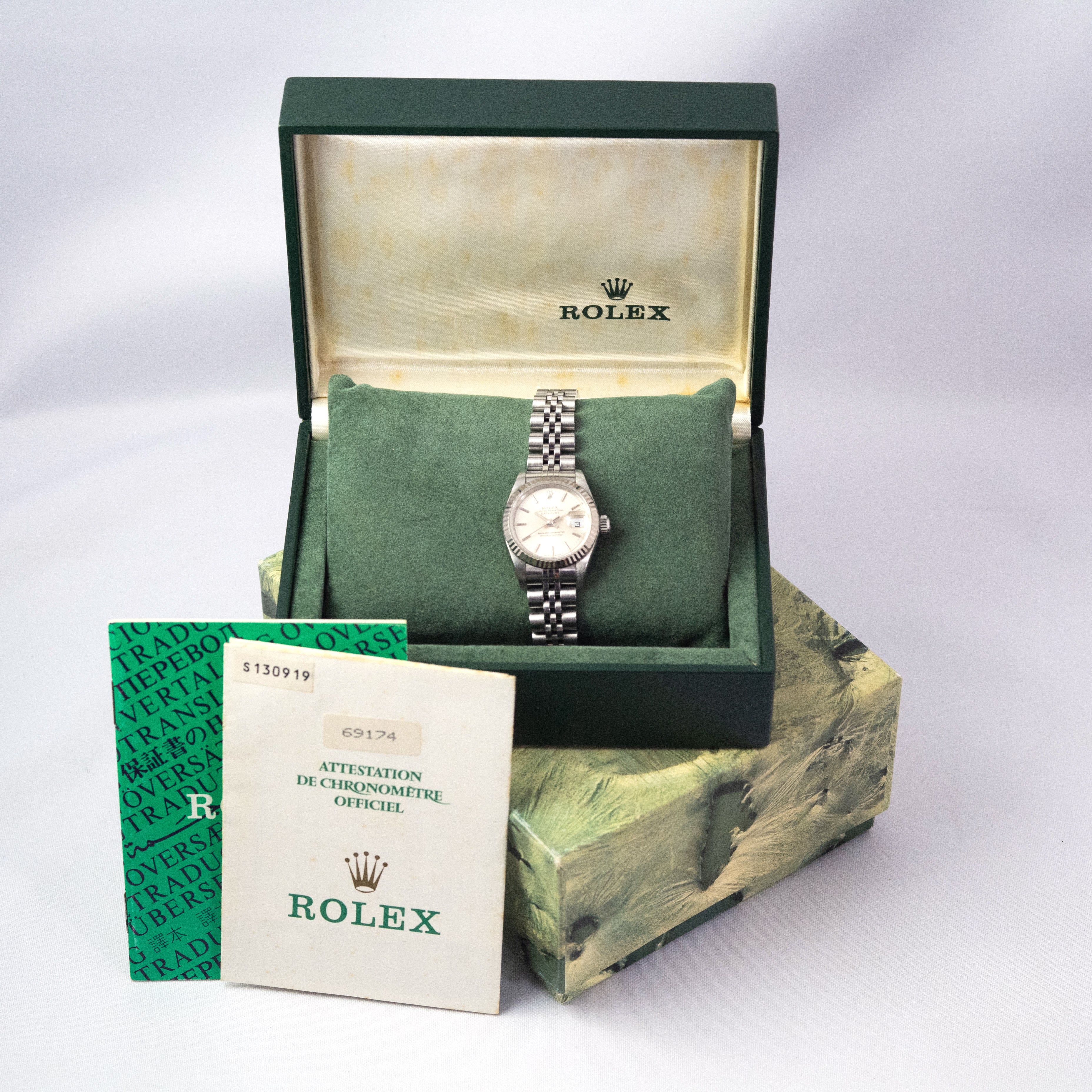 ロレックス レディース 1993年製 デイトジャスト Ref.69174 箱ギャラ付き