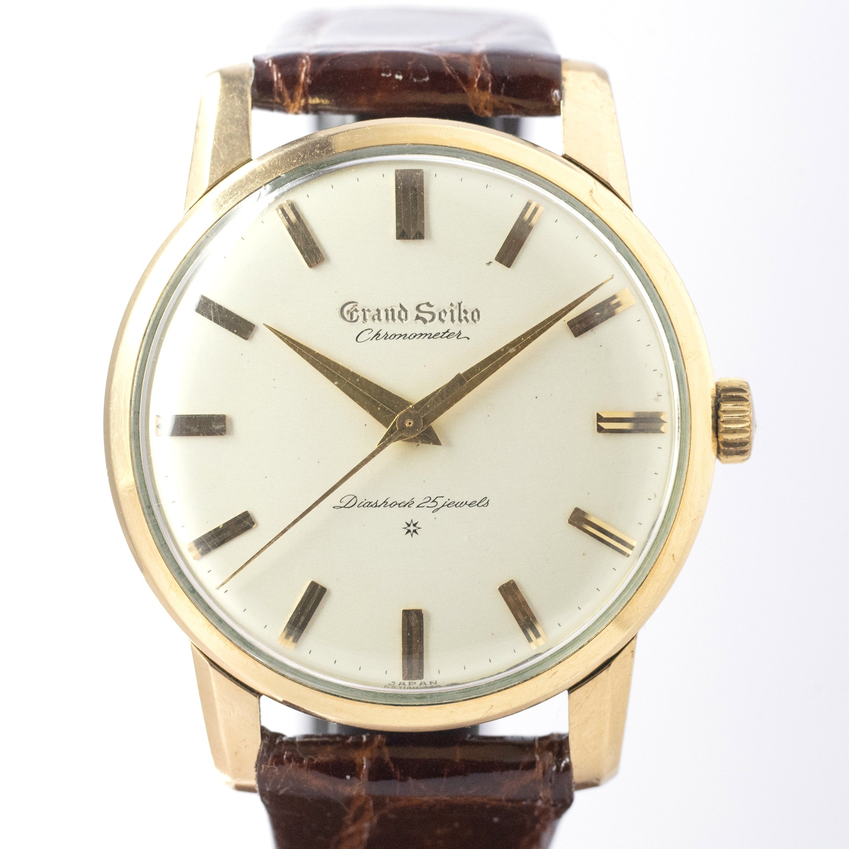 グランドセイコー ファースト初期 1961年製 彫り文字盤 Ref.J14070 銀文字 山形針