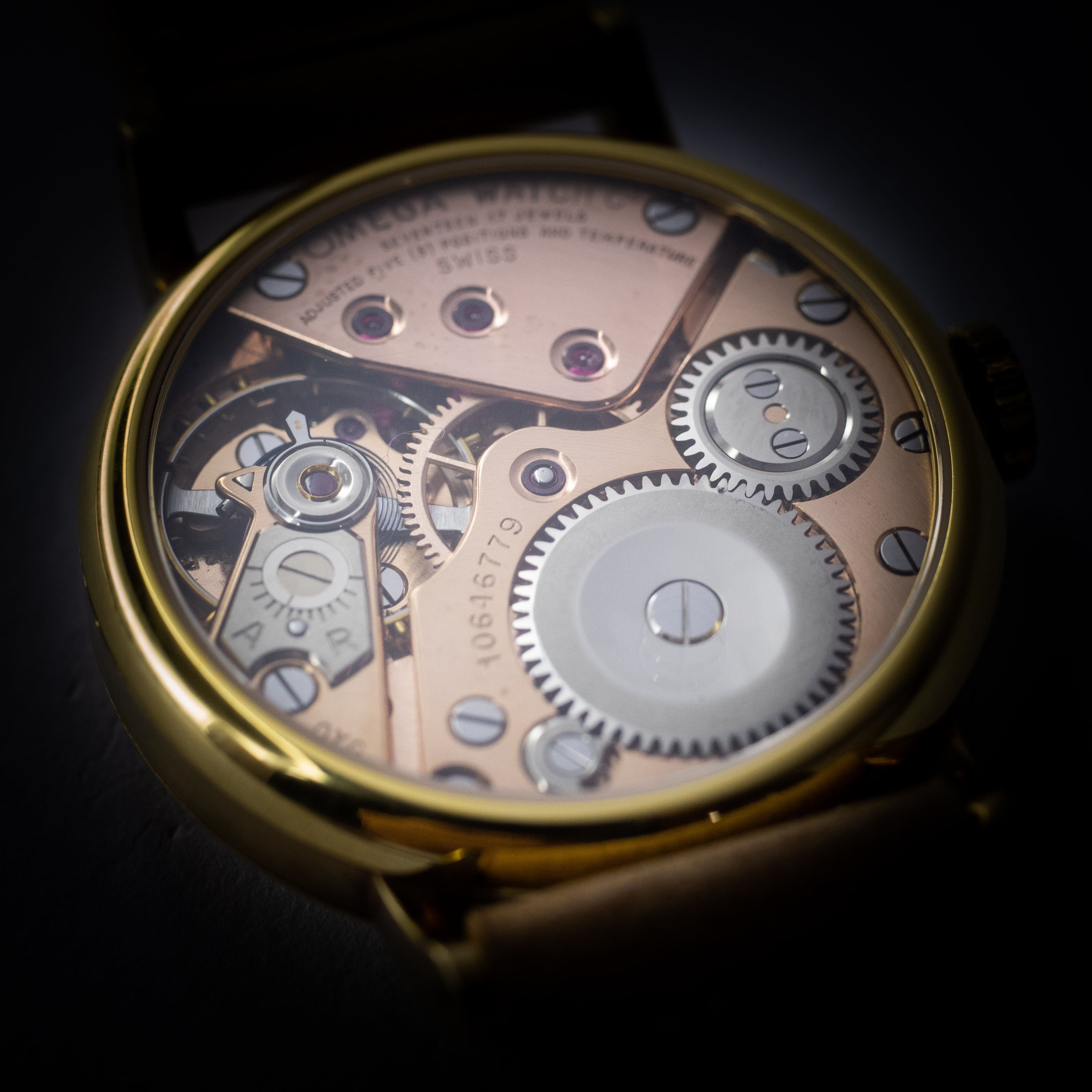 オメガ 30mmキャリバー クロノメーター Cal.30T2 RG 1944~46年製 14KYG