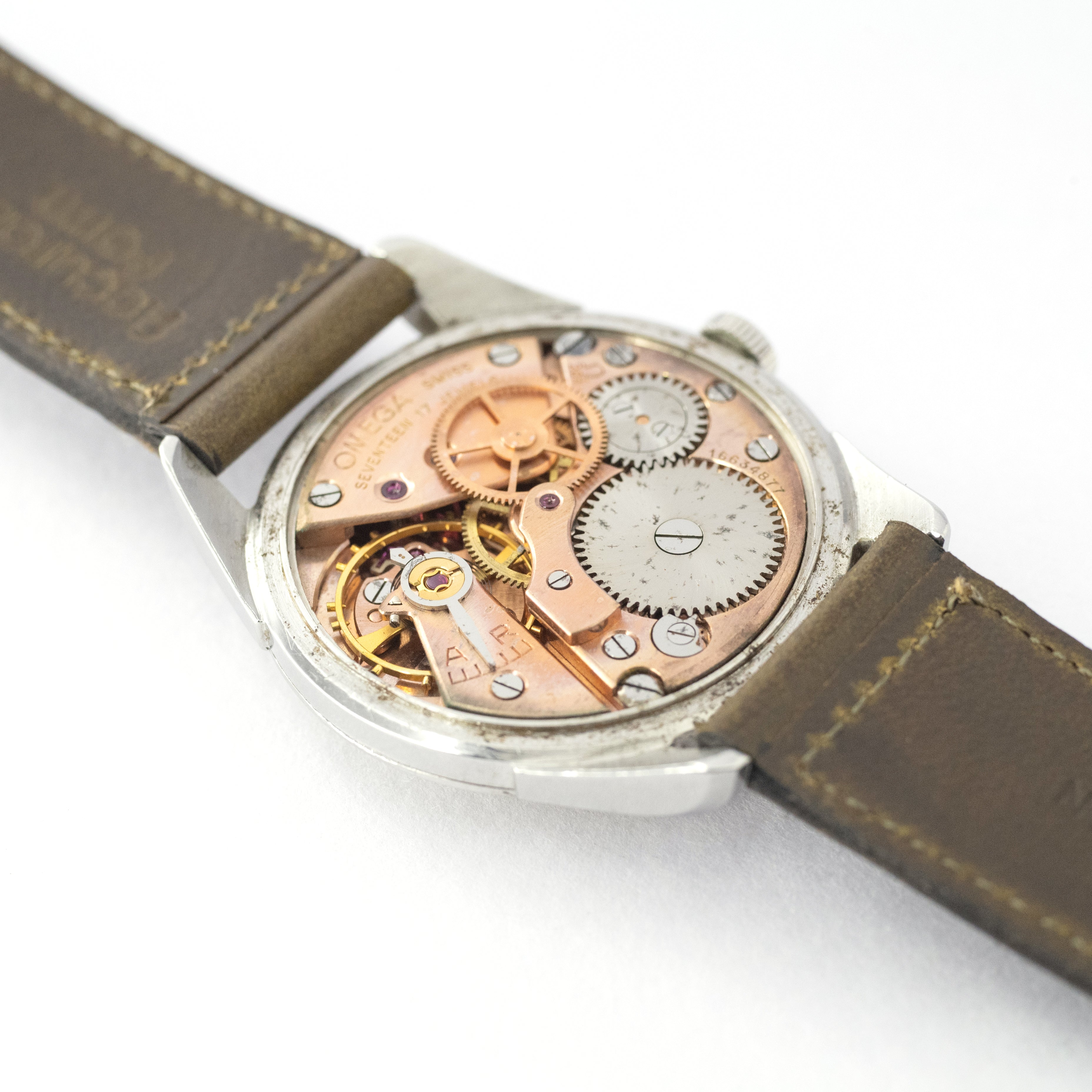 オメガ 30mmキャリバー 1958年製 ラウンド アイボリーダイヤル