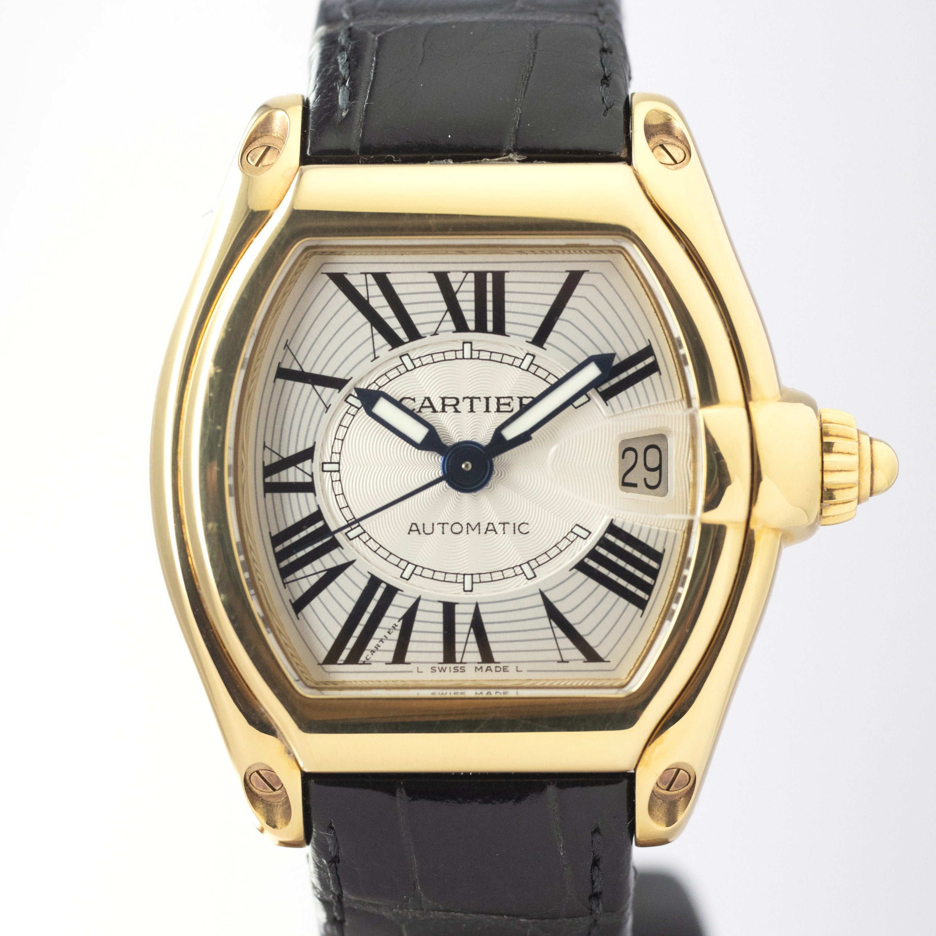 カルティエ ロードスターLM18KYG 箱ギャラ付き
