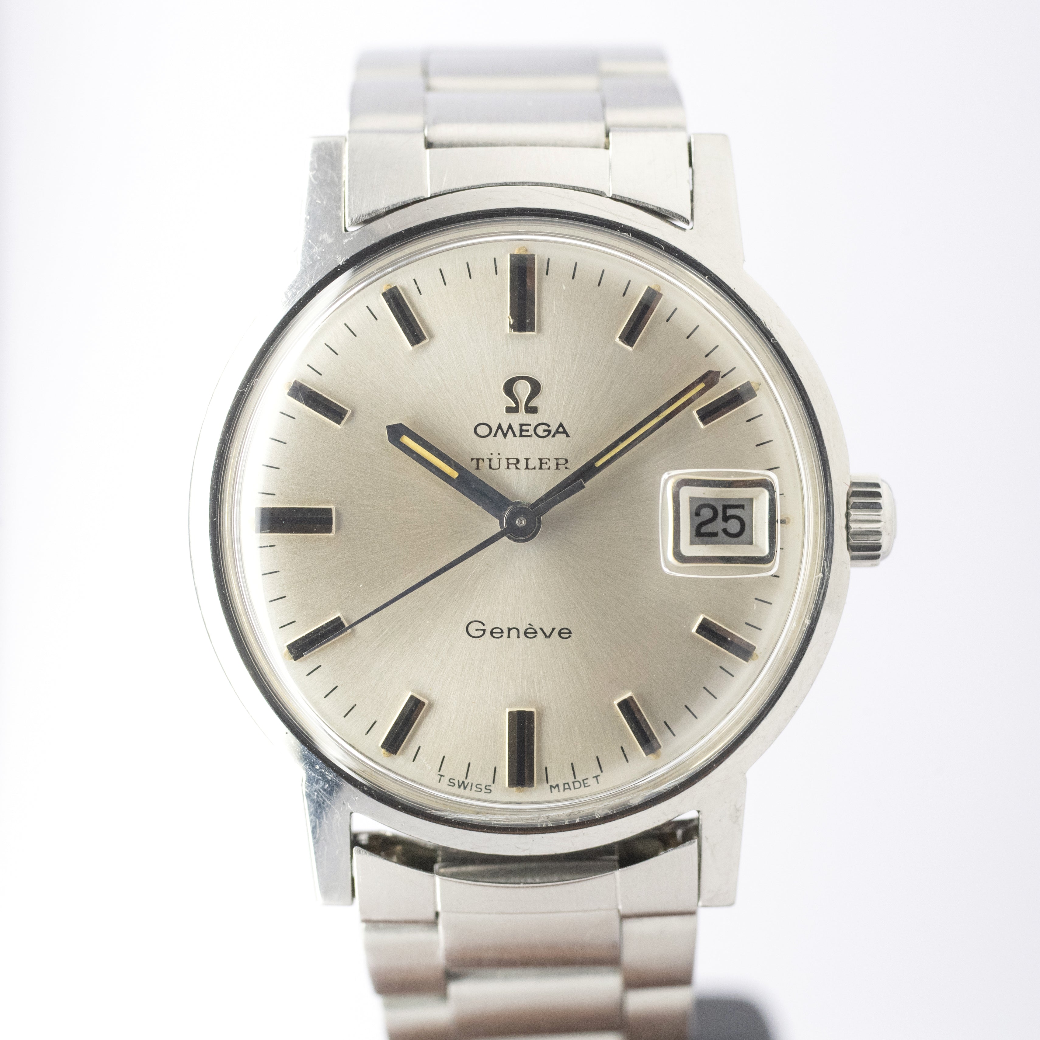 オメガ ジュネーブ 1969年製 手巻き ブレス付き チューラーWネーム