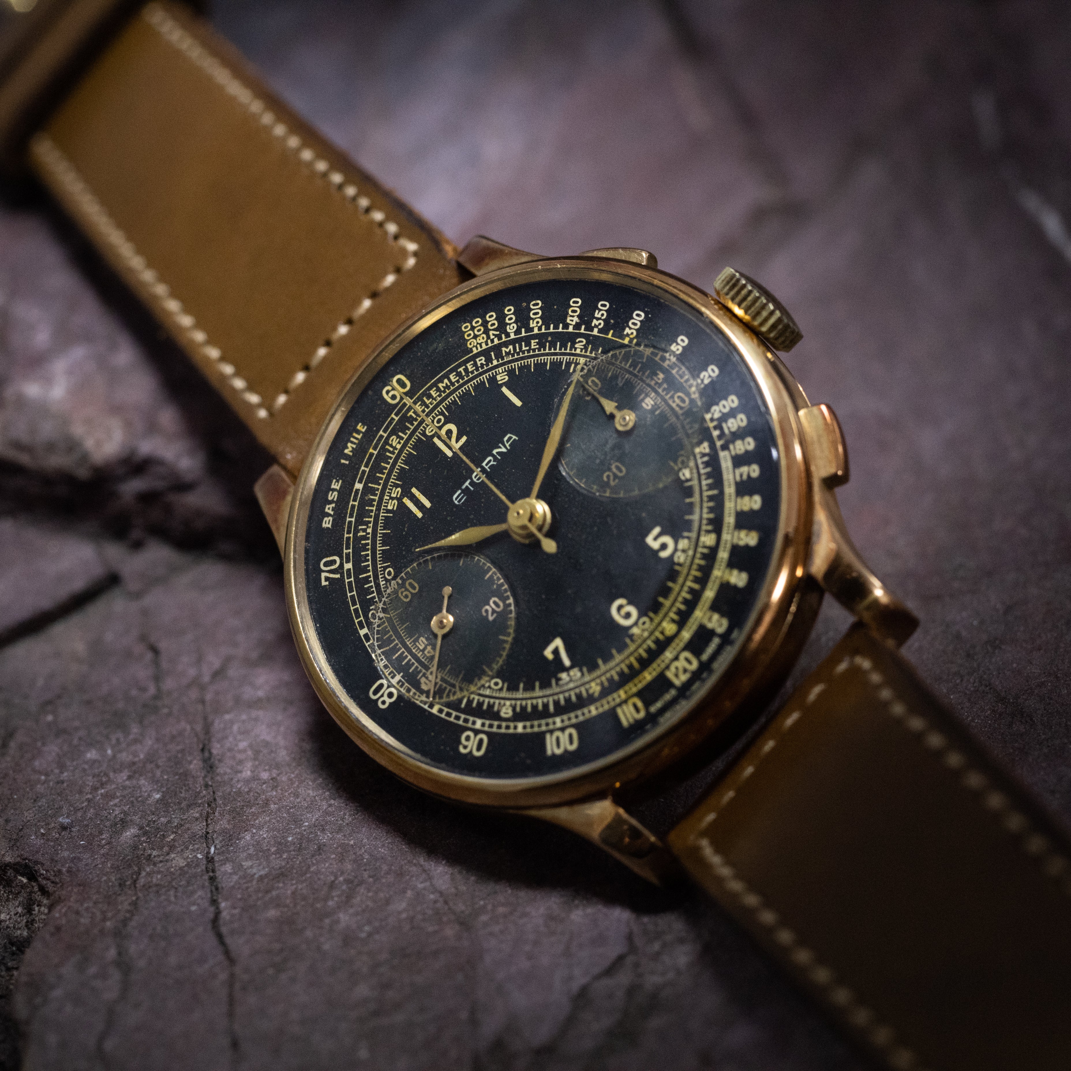 エテルナクロノグラフ バルジュー22 14金無垢 1940年代