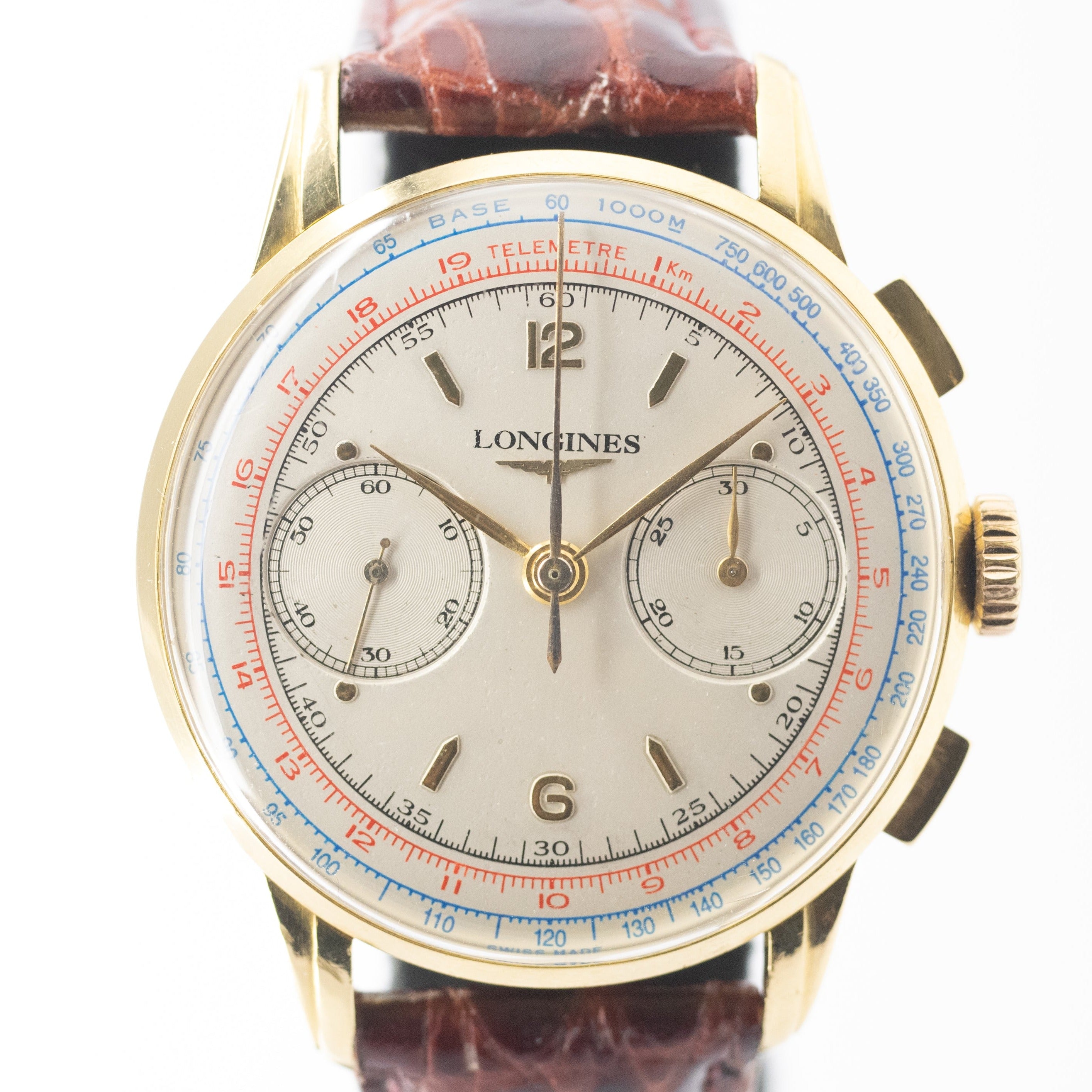 ロンジン 2レジスタークロノグラフ 金無垢 30CH 1940年代