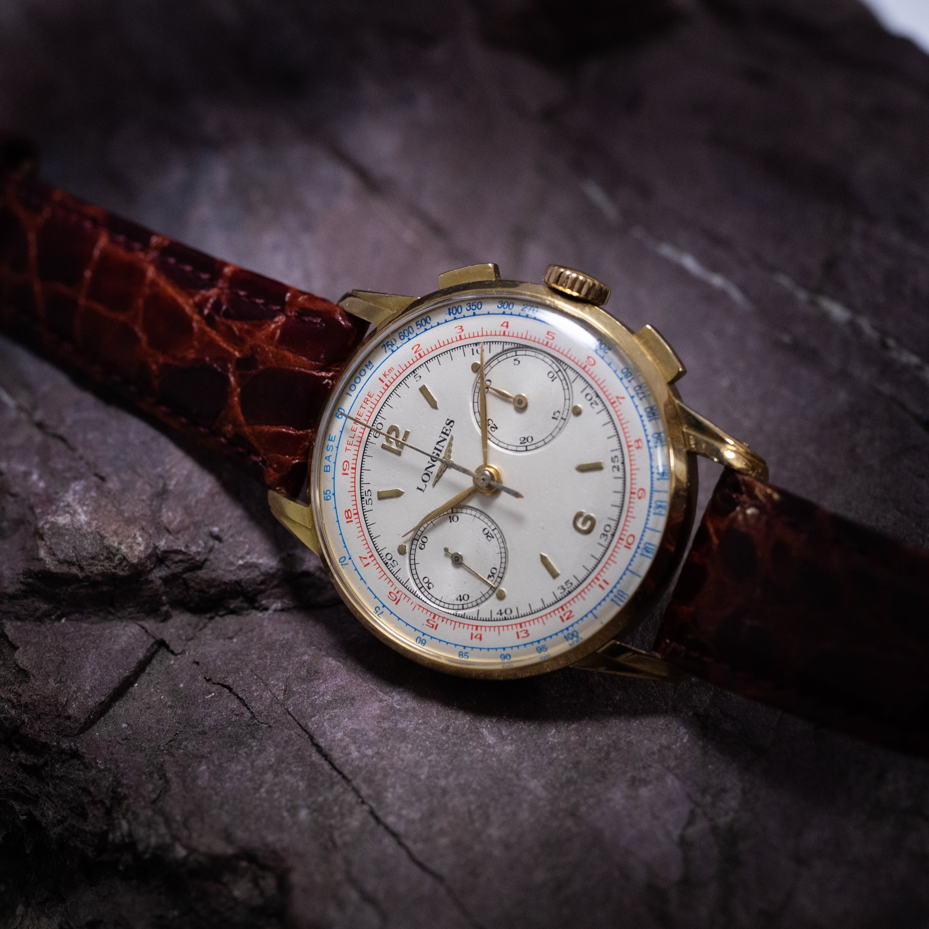 ロンジン 2レジスタークロノグラフ 金無垢 30CH 1940年代