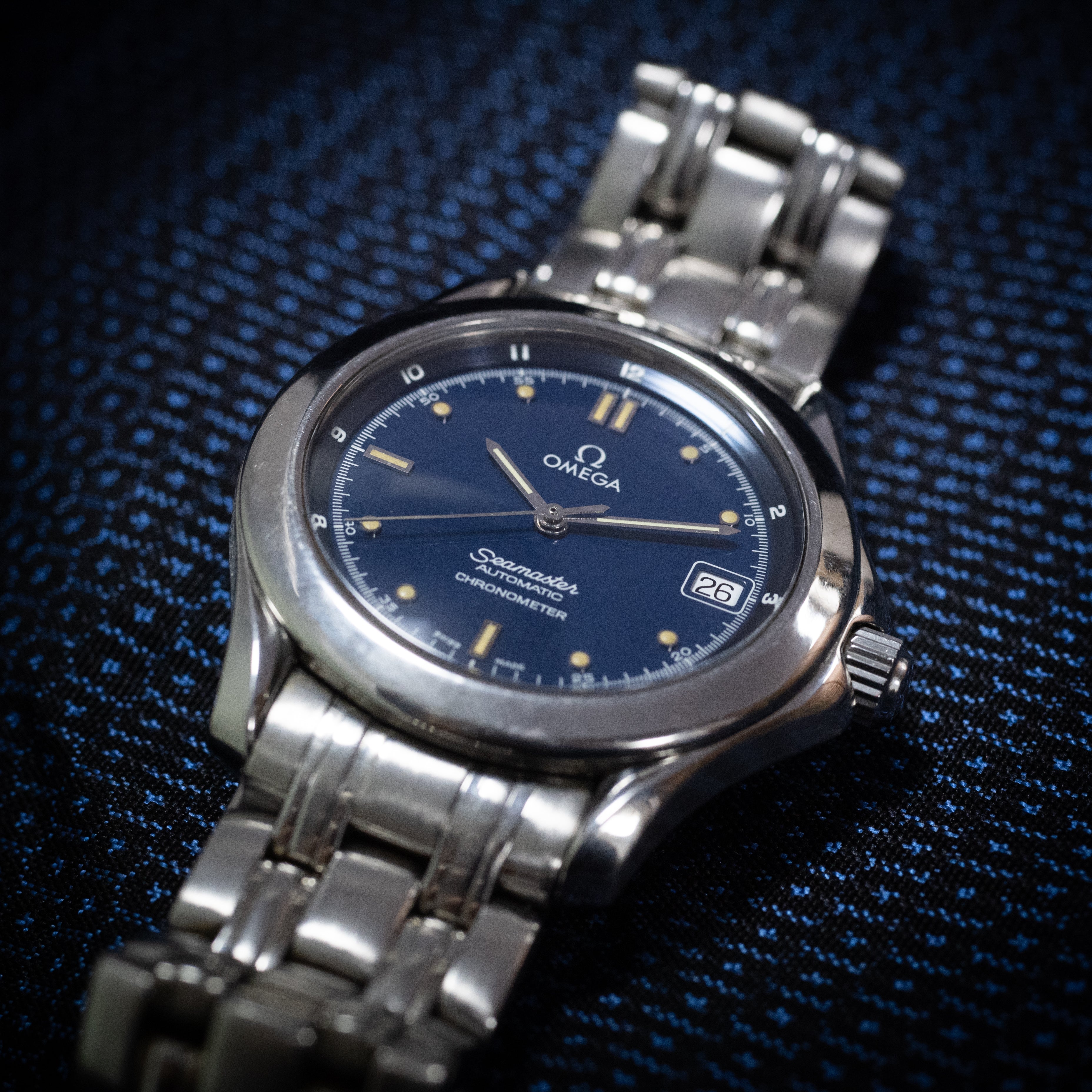 オメガシーマスター120 ダークブルー 1986~88年製