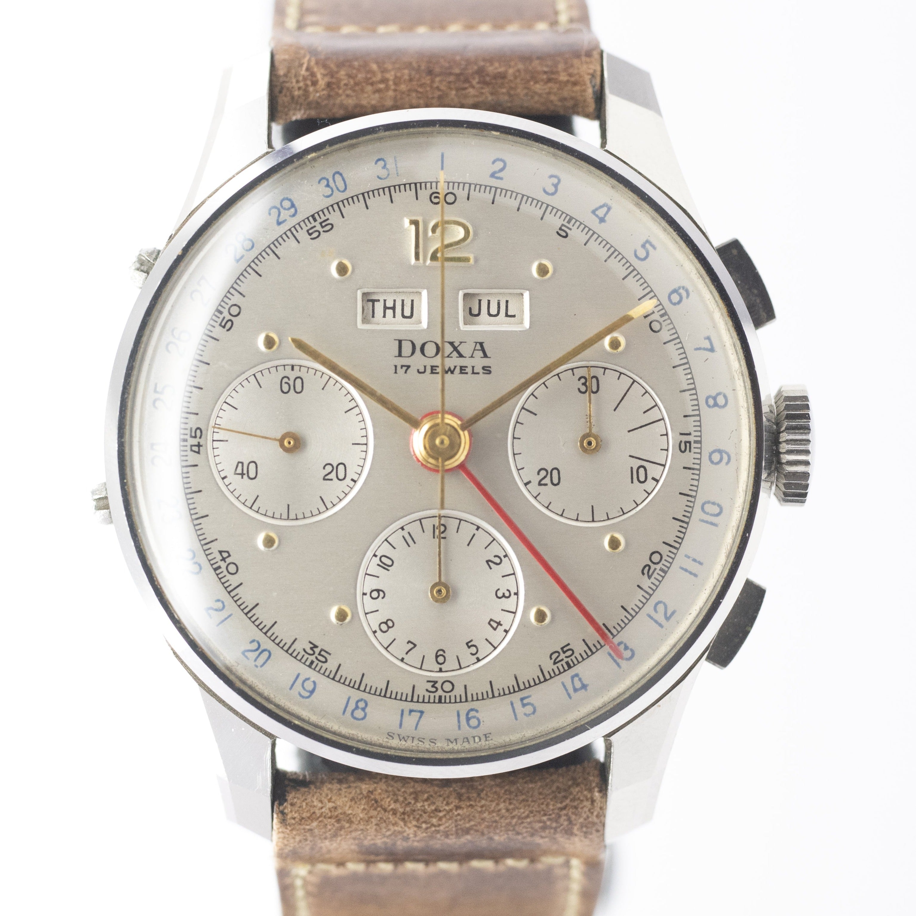 DOXA トリプルカレンダークロノグラフ バルジュー72C 1950年代製
