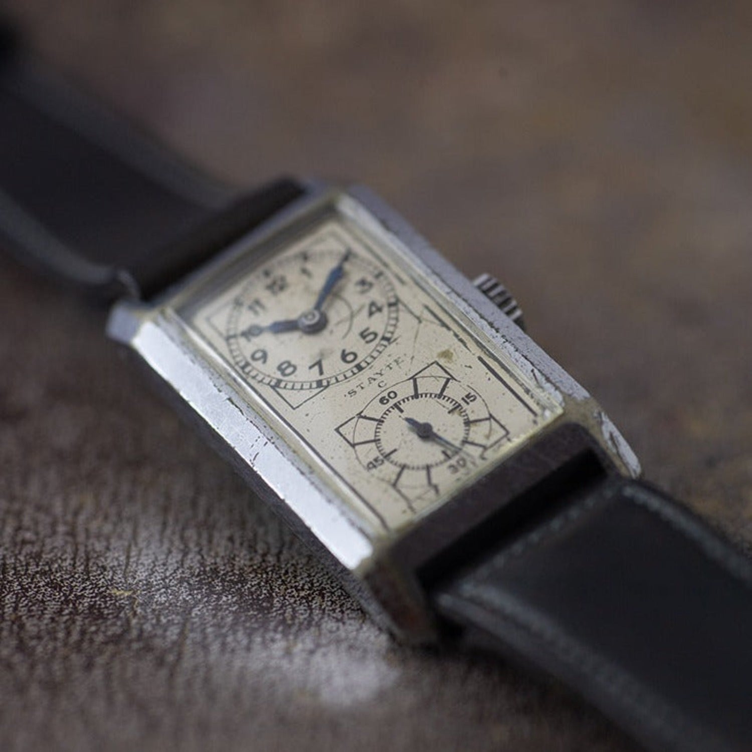 1930年代 手巻き アンティーク クロノグラフ 腕時計 - 腕時計(アナログ)