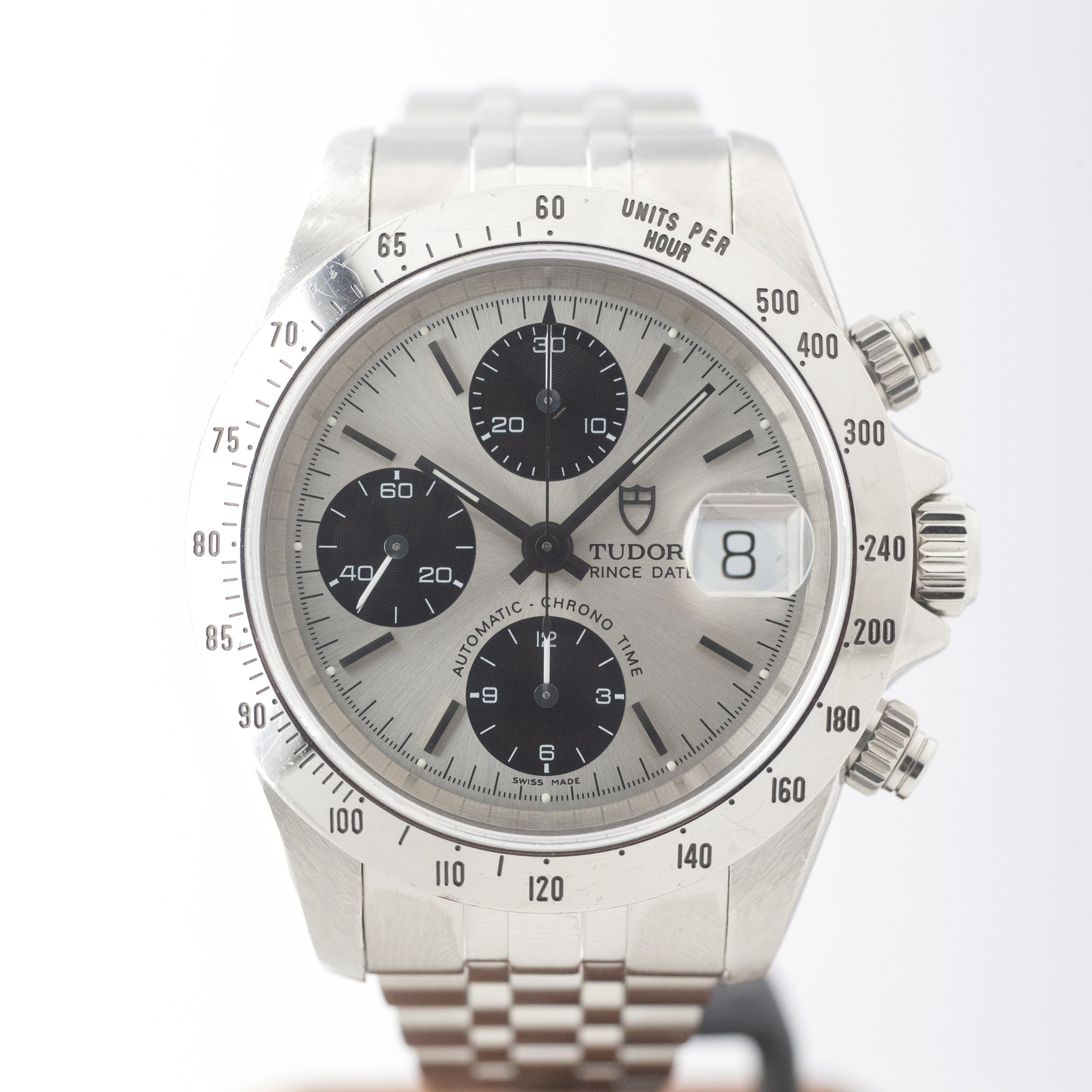 TUDOR クロノタイム 2002年製 Ref.79280 パンダ文字盤 ギャラ、メーカー修理保証付き