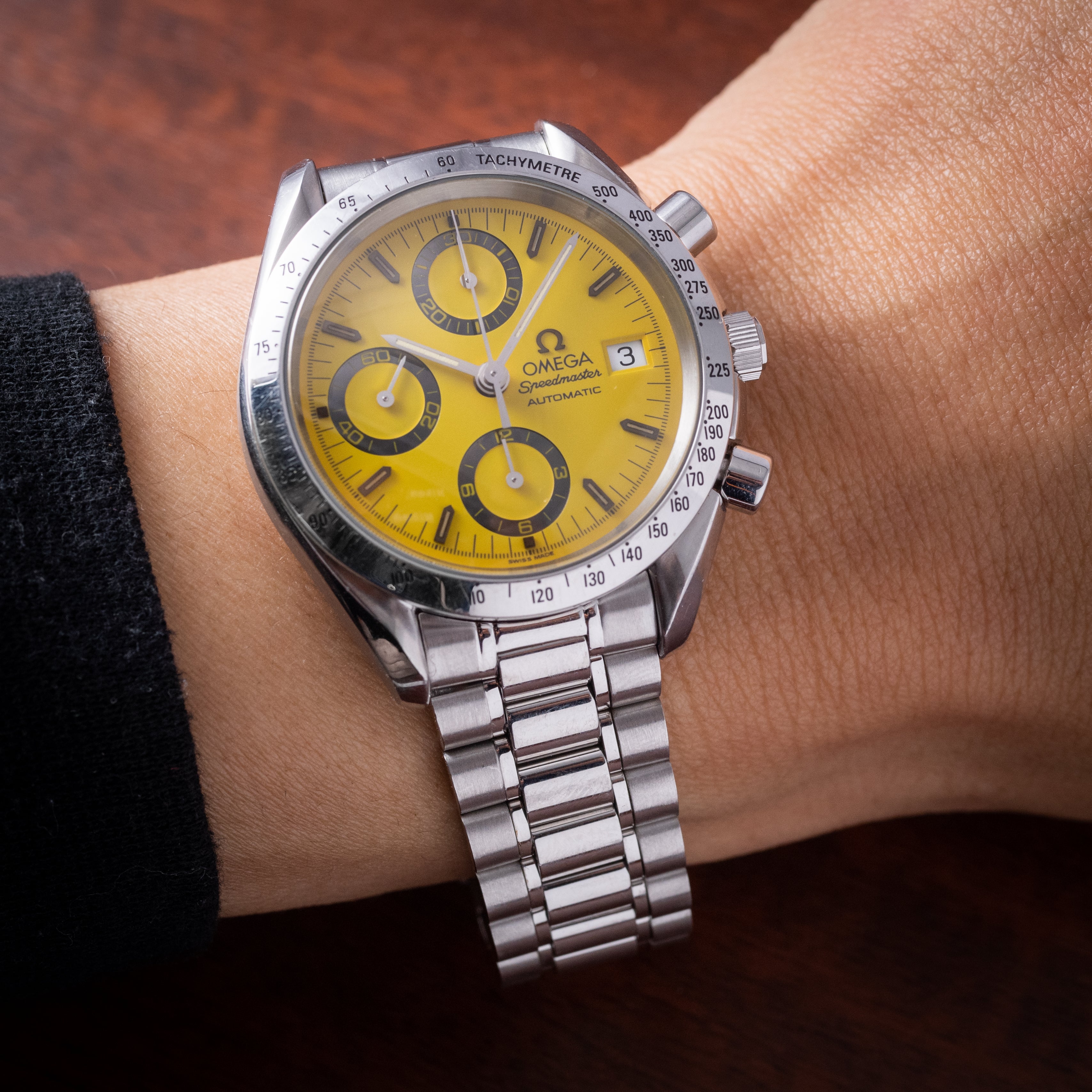 オメガスピードマスター シューマッハ 1995年製 イエローダイヤル Ref.3511-12