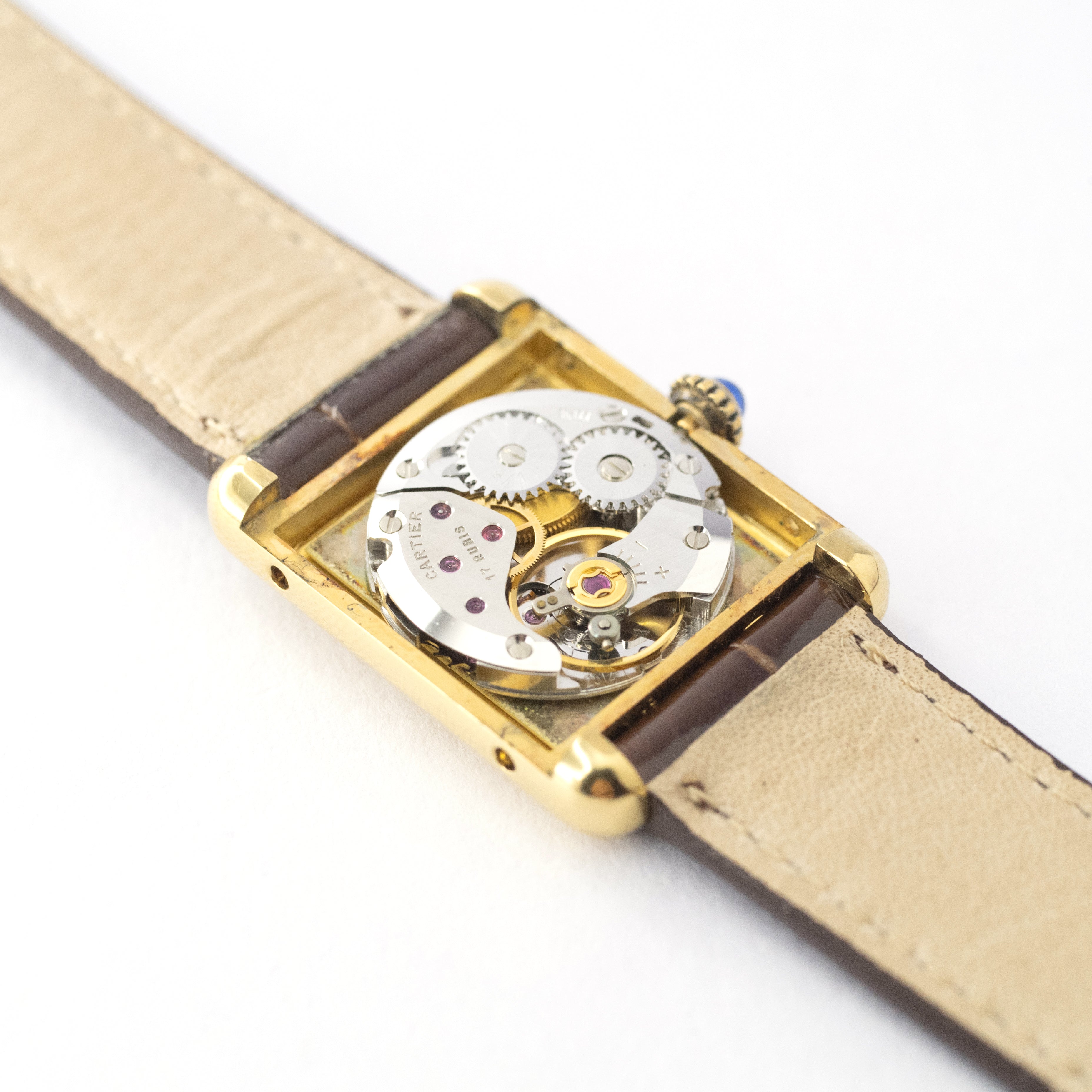 カルティエ マストタンク 1980年代 アイボリーローマン 尾錠付き