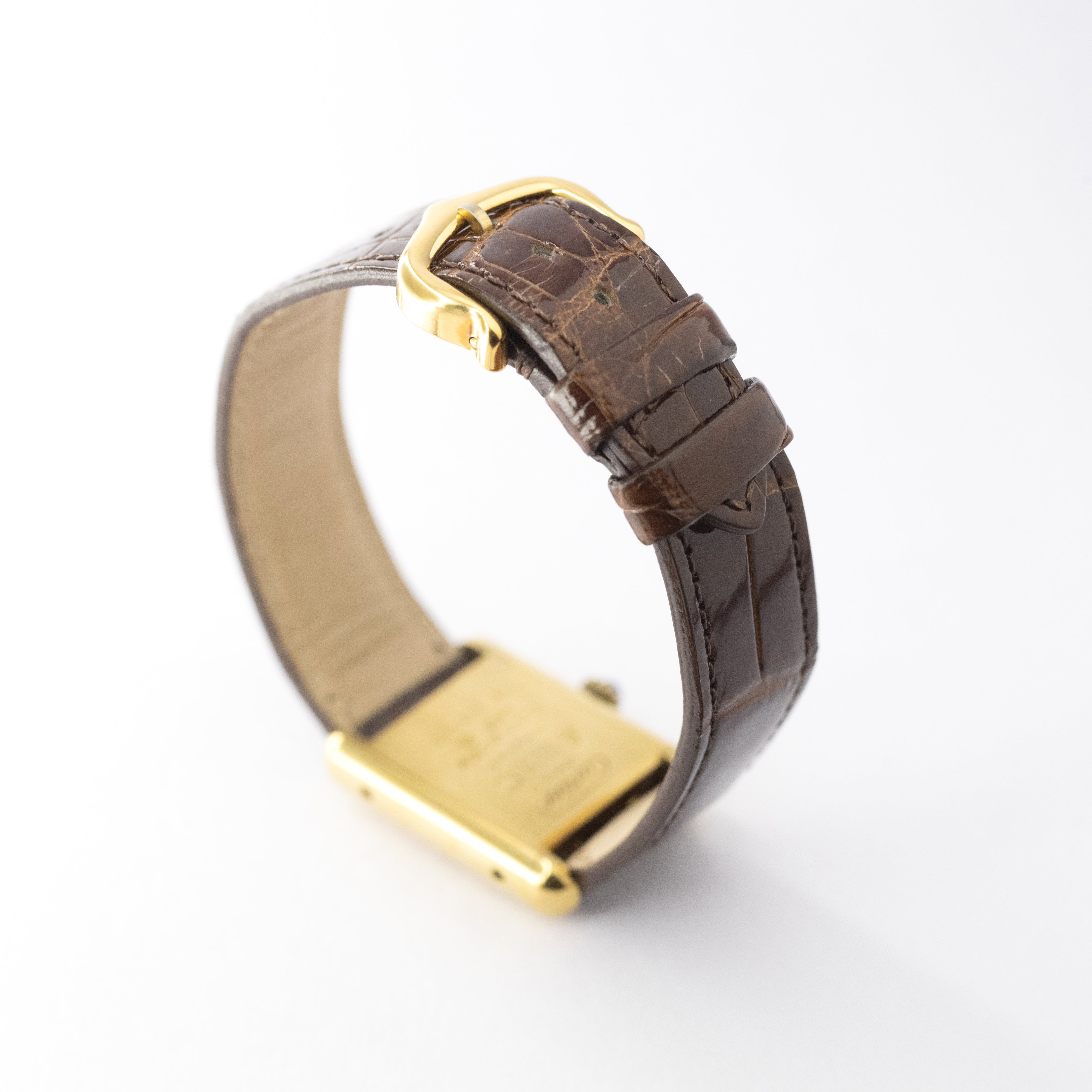 カルティエ マストタンク 1980年代 アイボリーローマン 尾錠付き