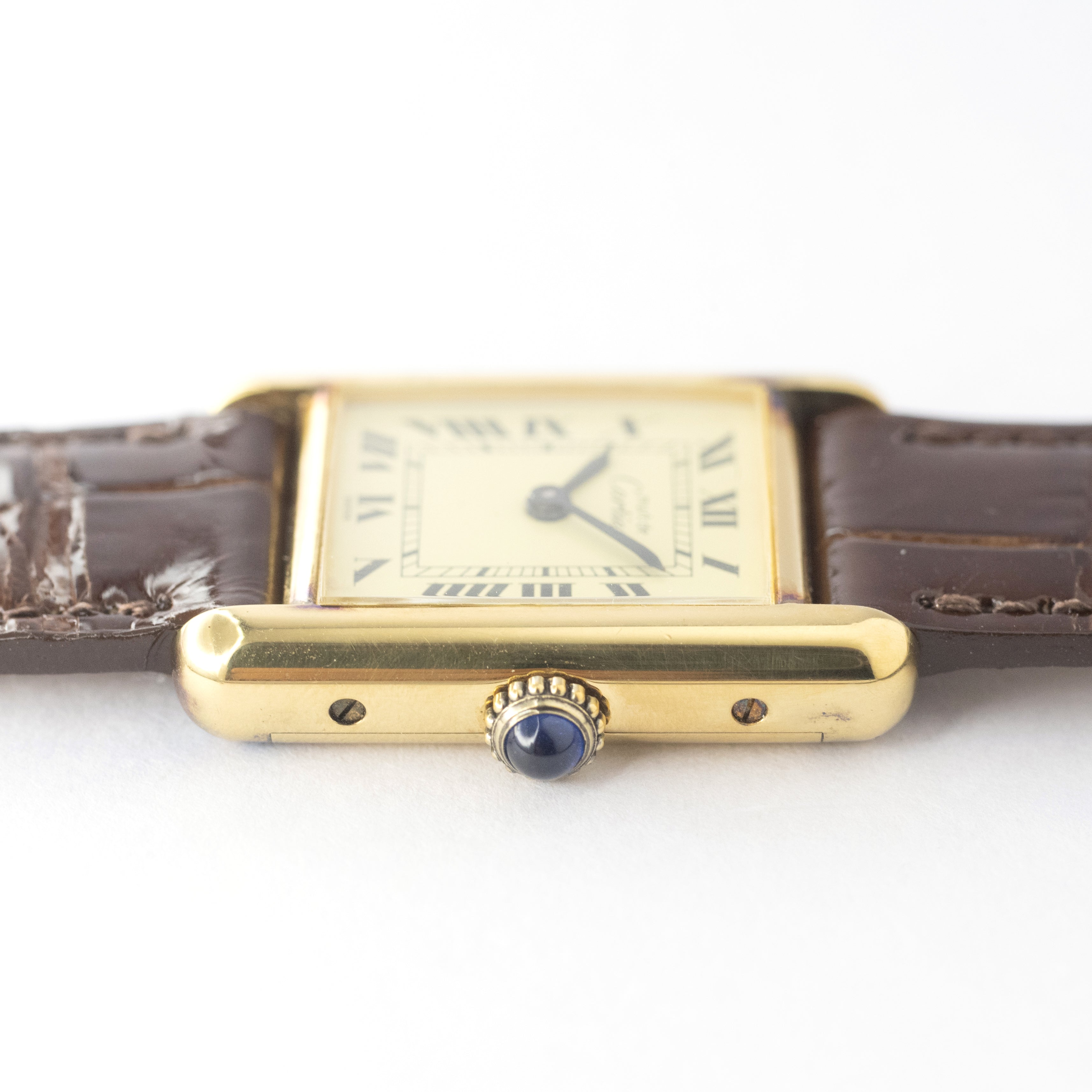 カルティエ マストタンク 1980年代 アイボリーローマン 尾錠付き