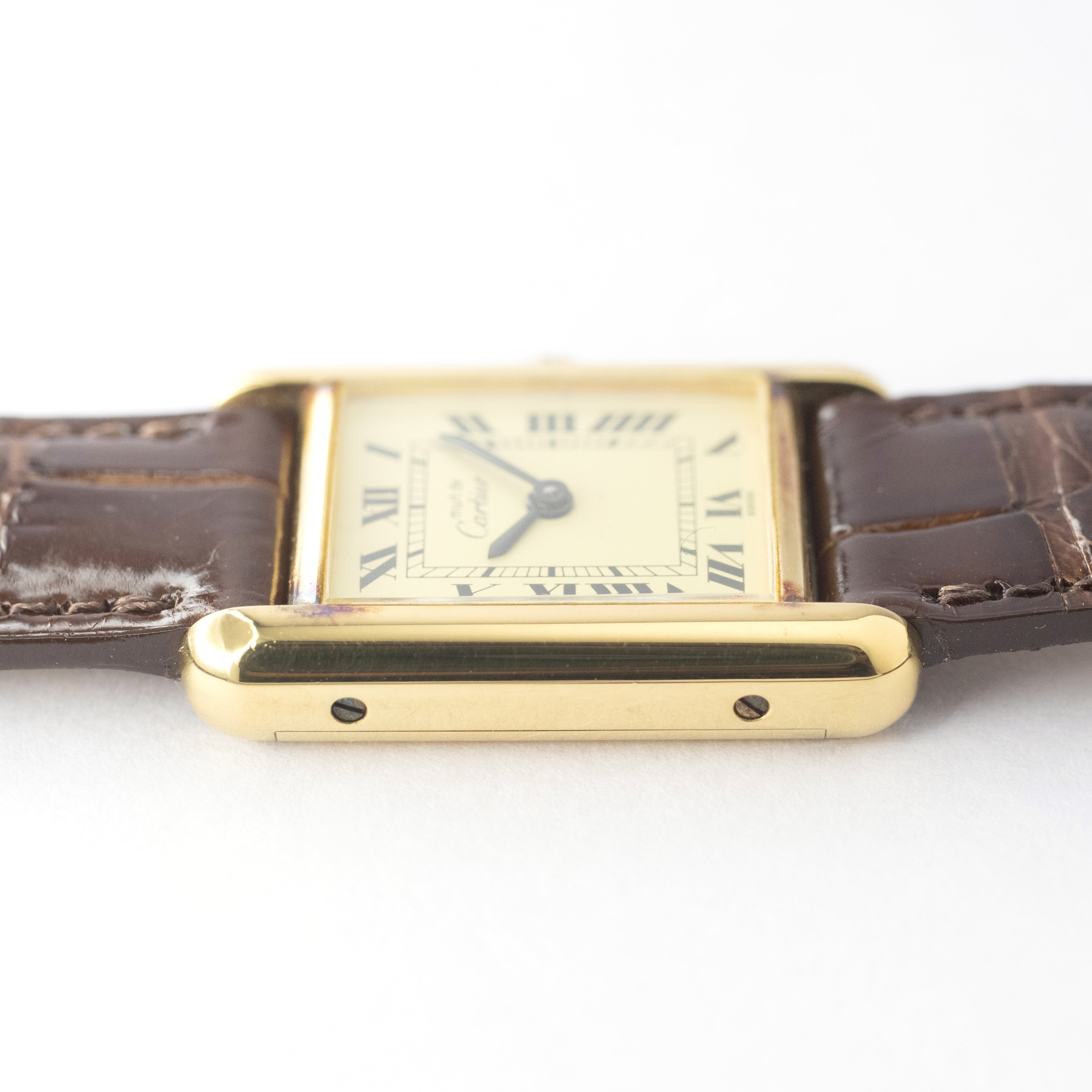 カルティエ マストタンク 1980年代 アイボリーローマン 尾錠付き