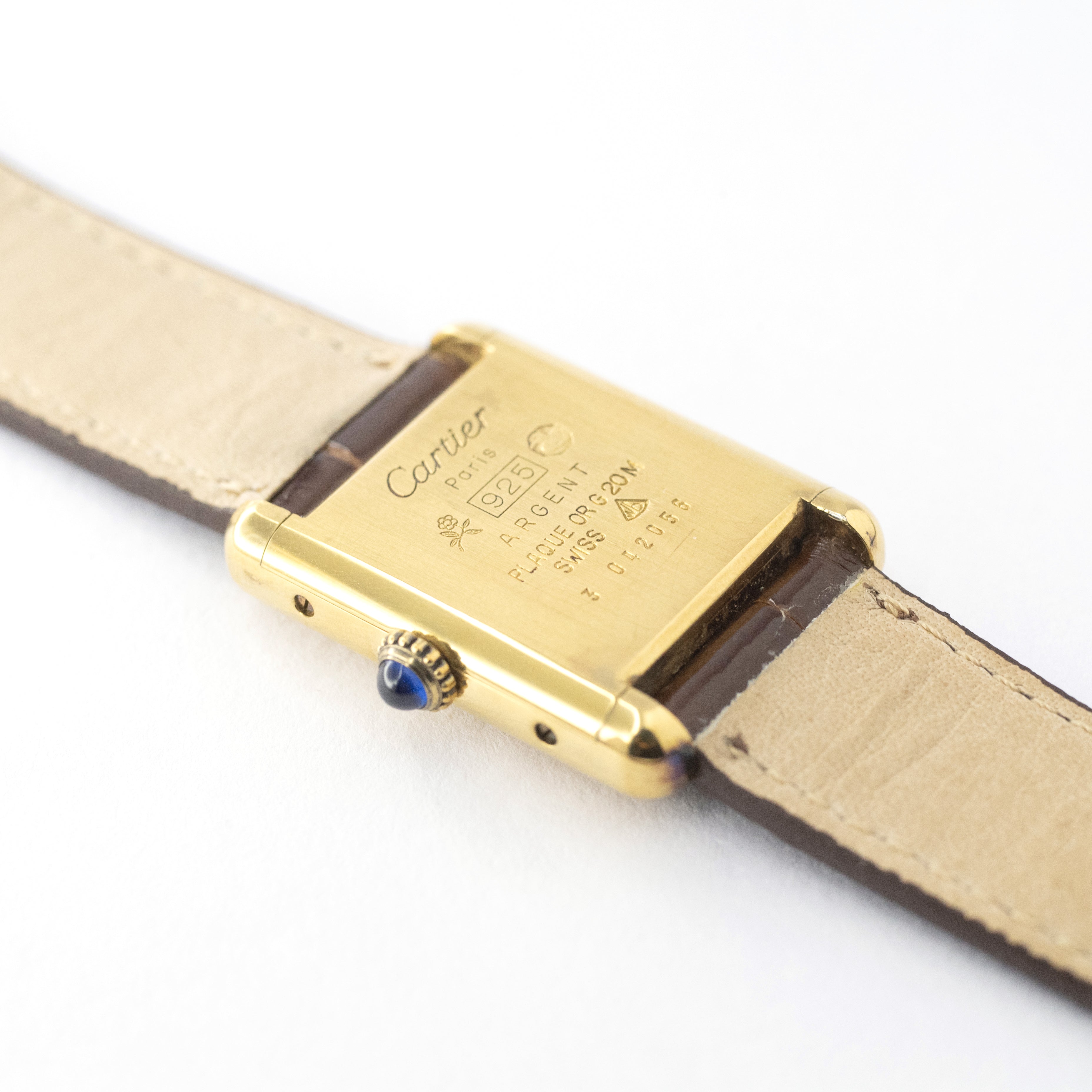 カルティエ マストタンク 1980年代 アイボリーローマン 尾錠付き