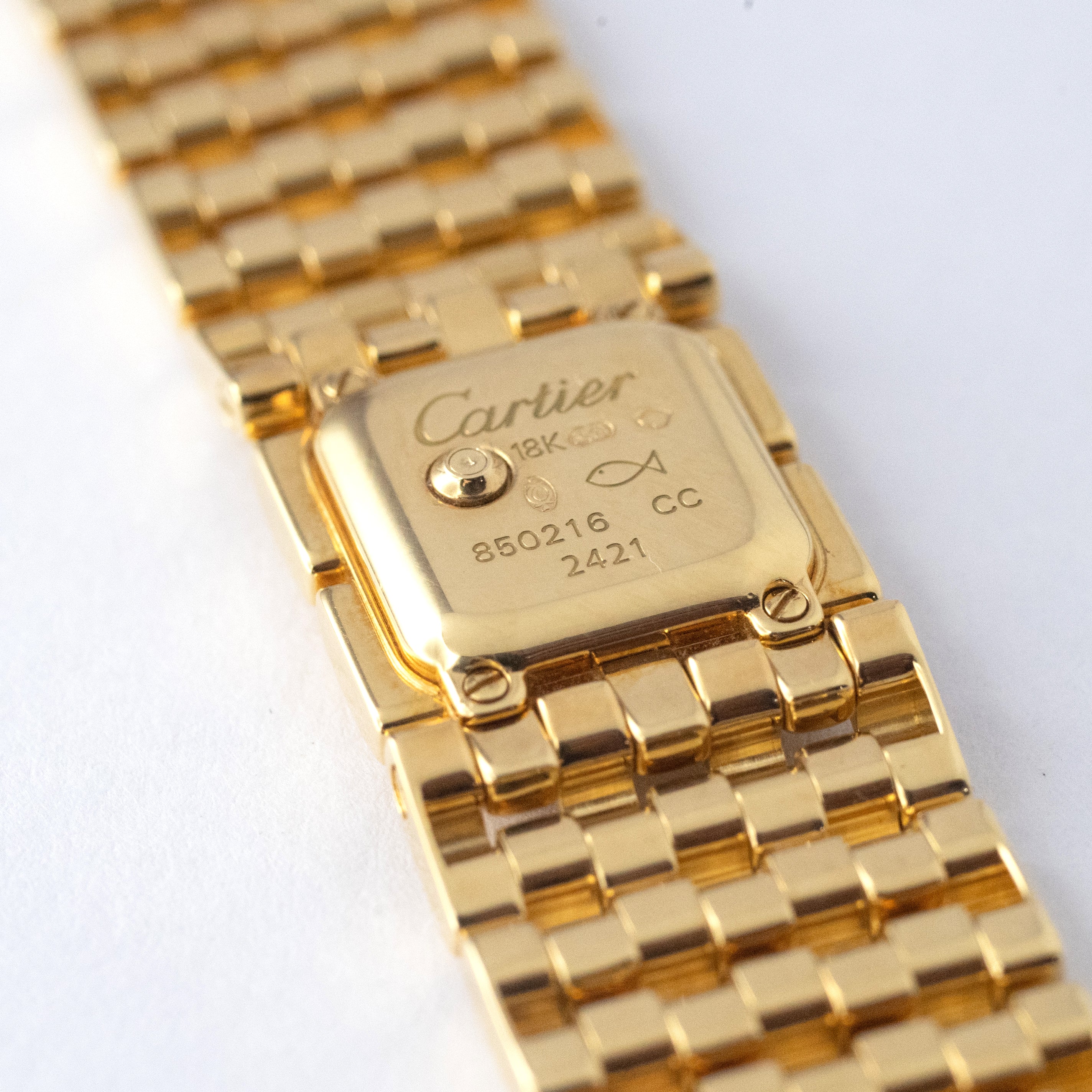 カルティエ ミニ パンテール リュバン18Kダイヤ シェルダイヤル 2000年代