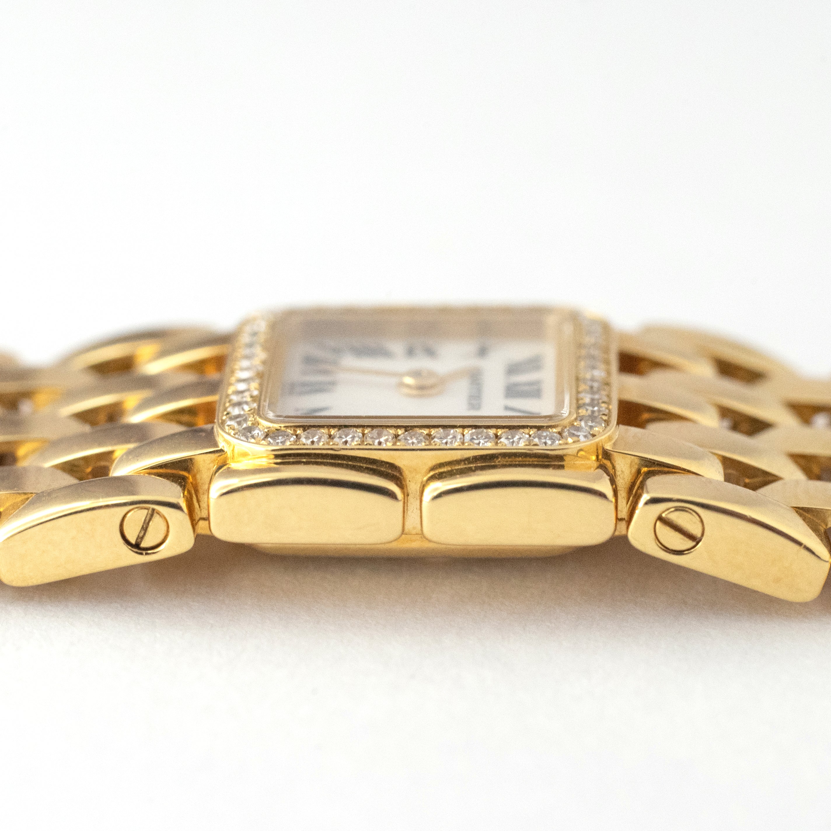 カルティエ ミニ パンテール リュバン18Kダイヤ シェルダイヤル 2000年代