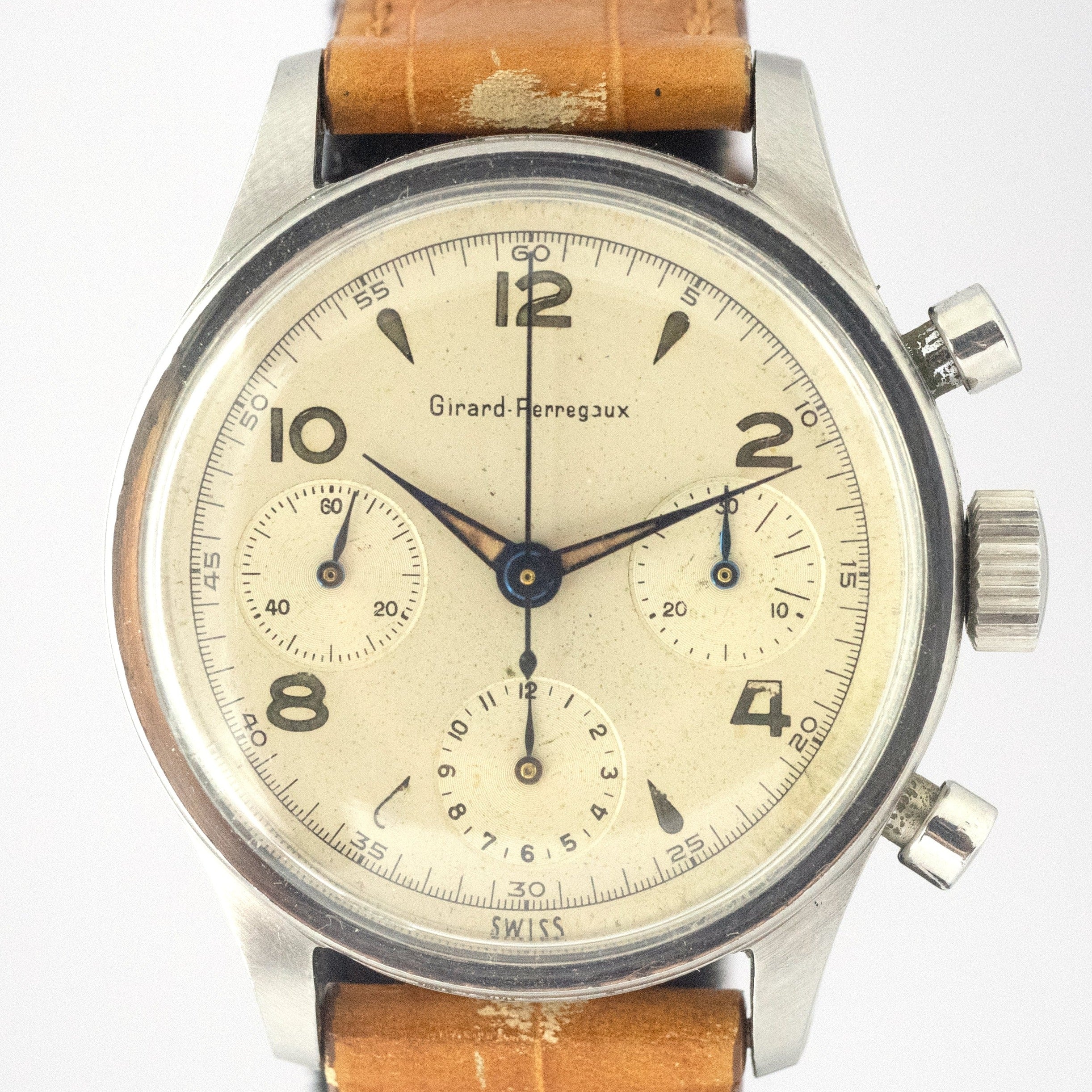 ジラールペルゴ 3レジクロノCal.バルジュー72 1950年代製