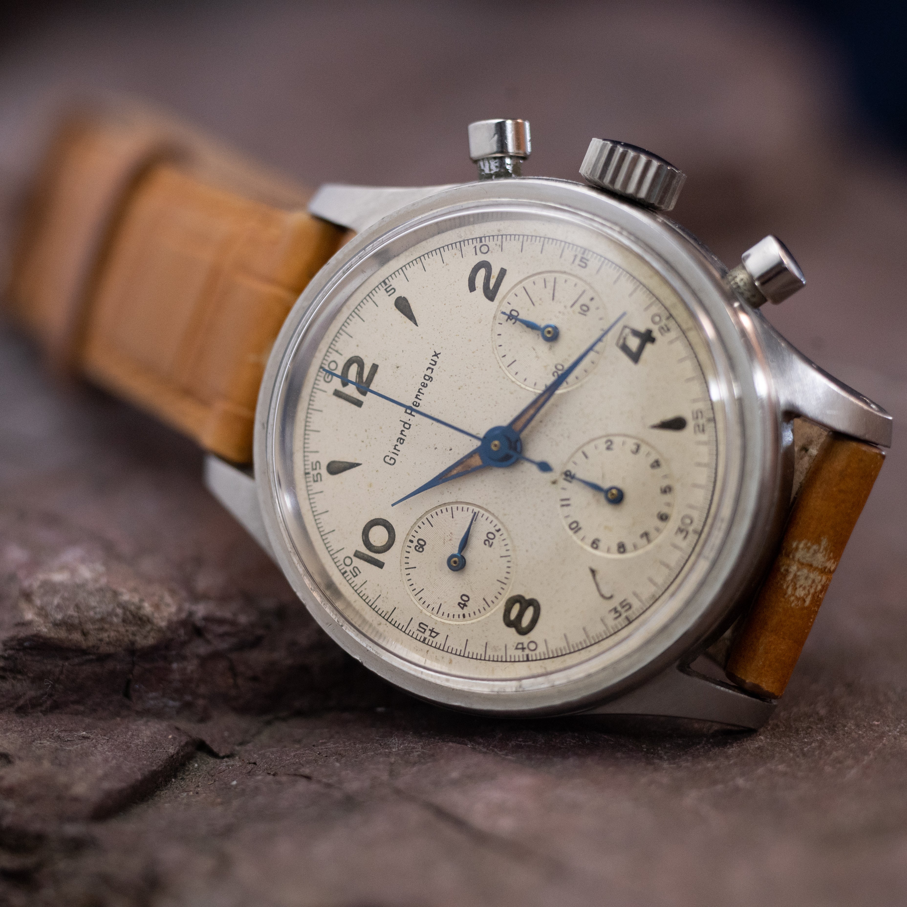 ジラールペルゴ 3レジクロノCal.バルジュー72 1950年代製