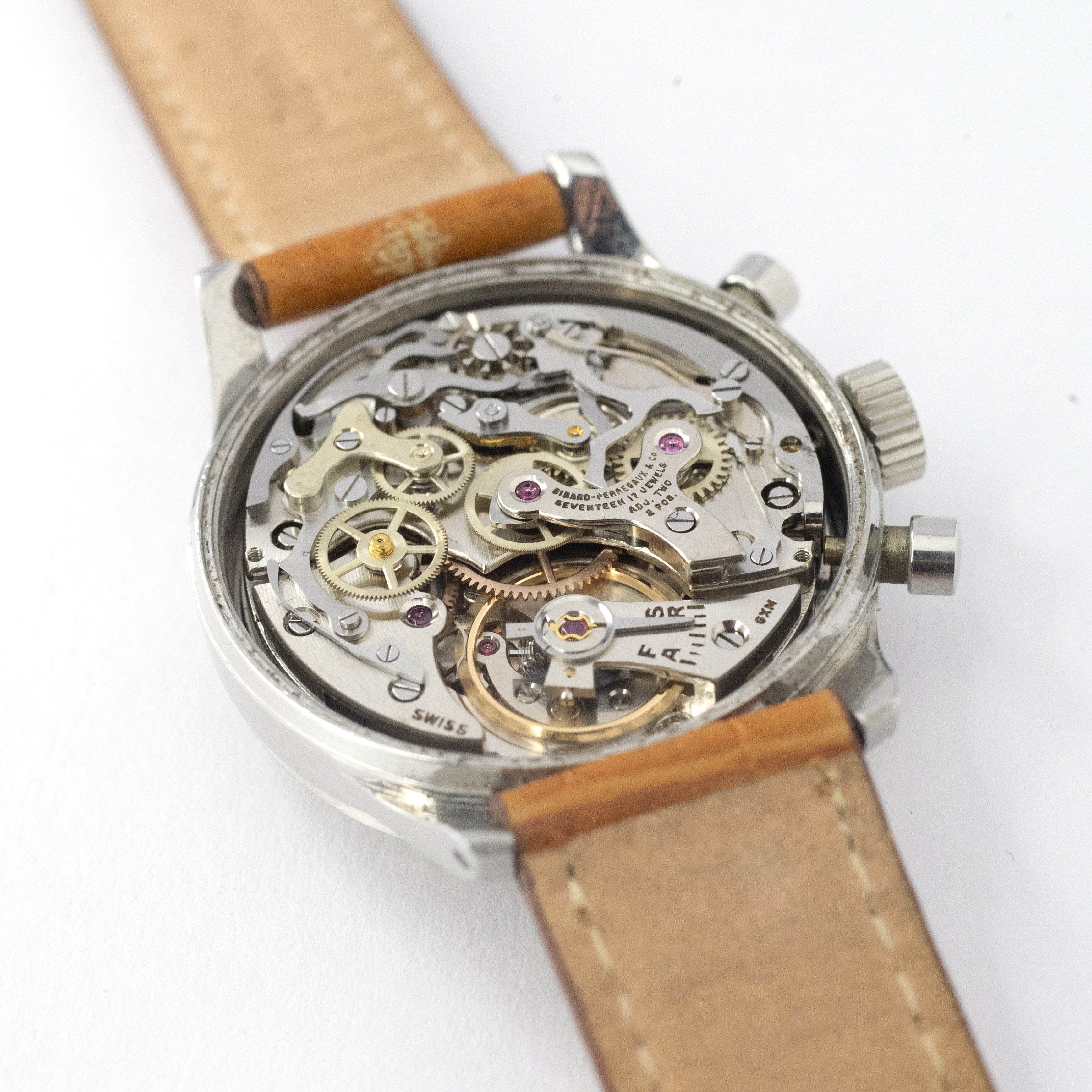 ジラールペルゴ 3レジクロノCal.バルジュー72 1950年代製