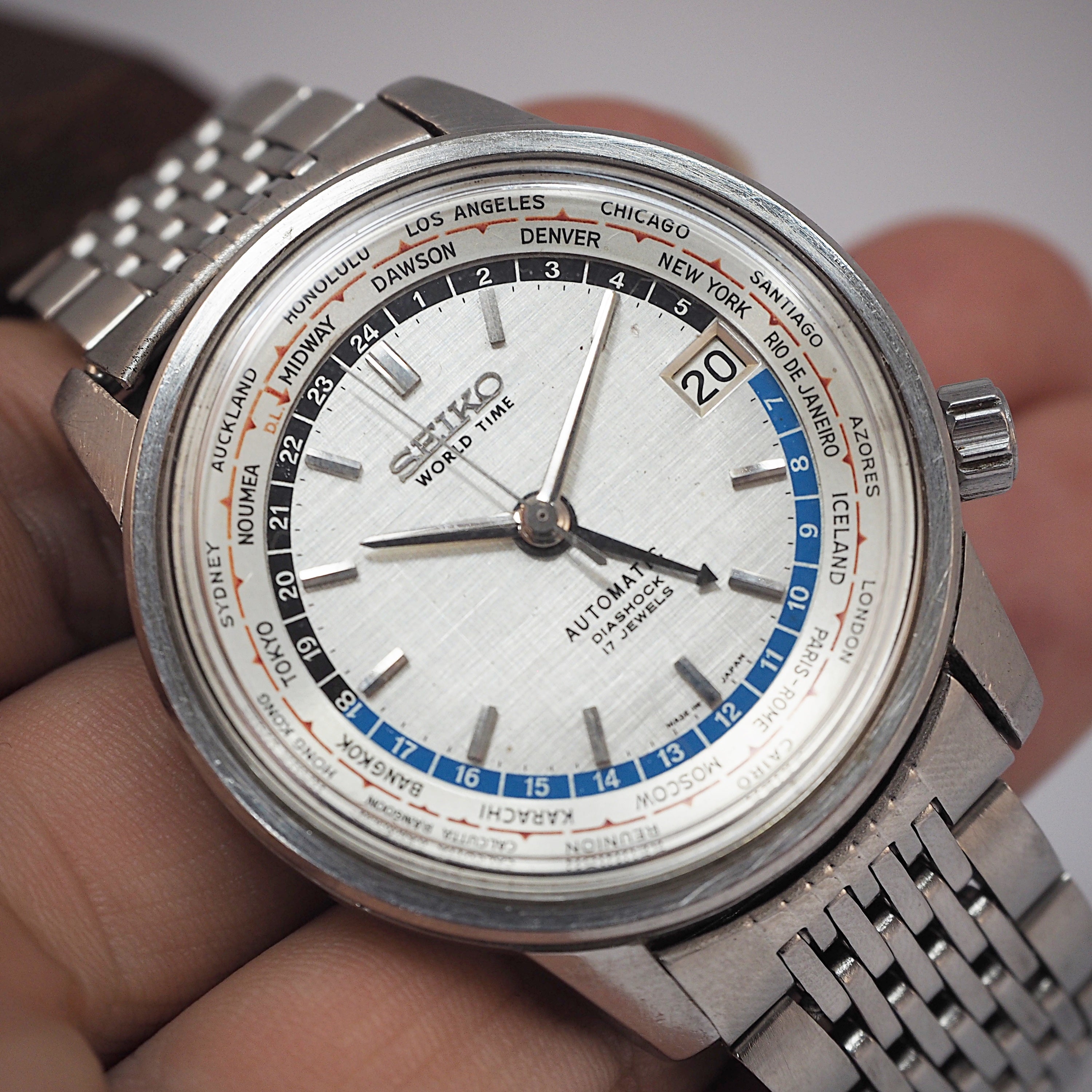 セイコー ワールドタイム1st聖火マーク 1964年製