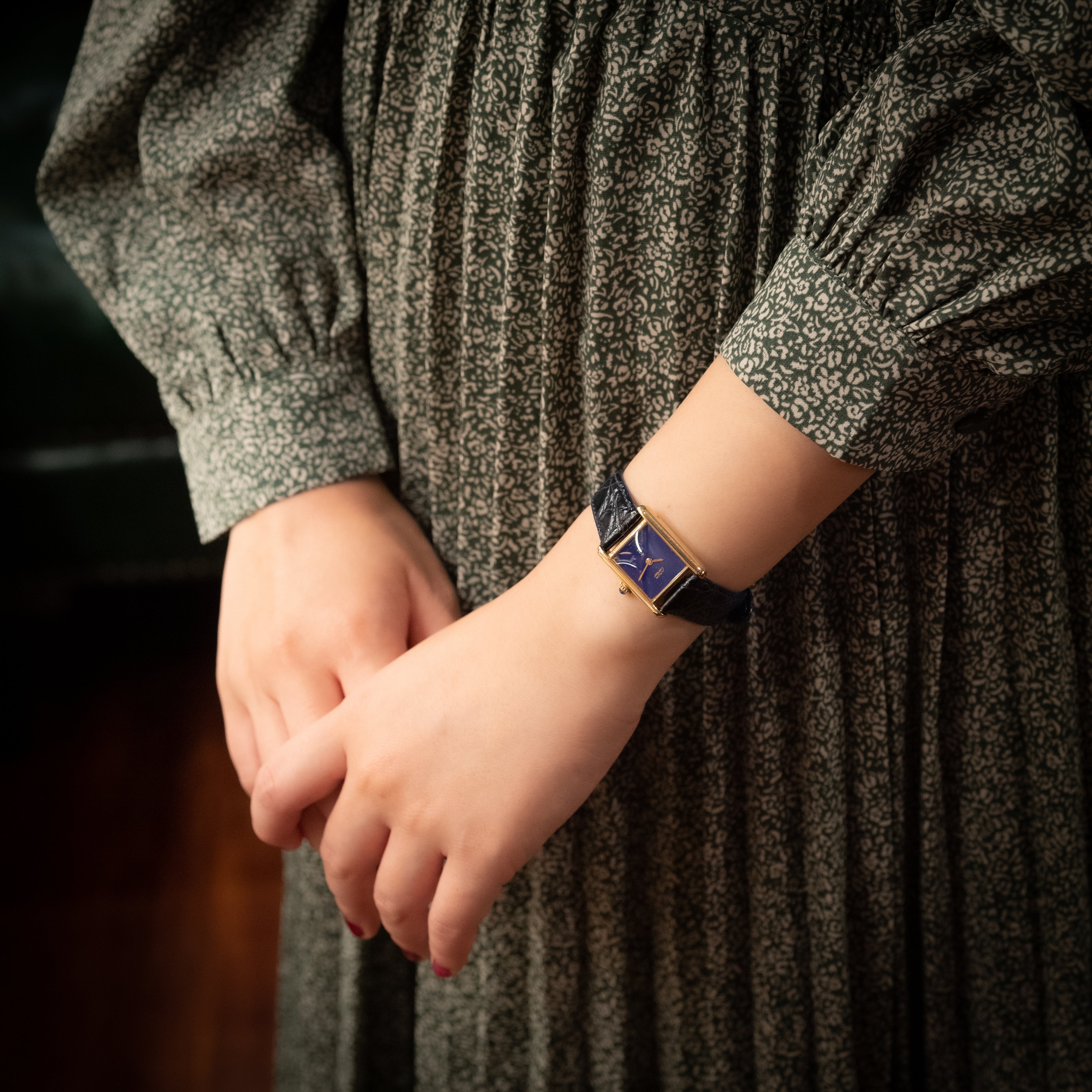 カルティエ マストタンク ラピスダイヤル 手巻き SM 1980年代