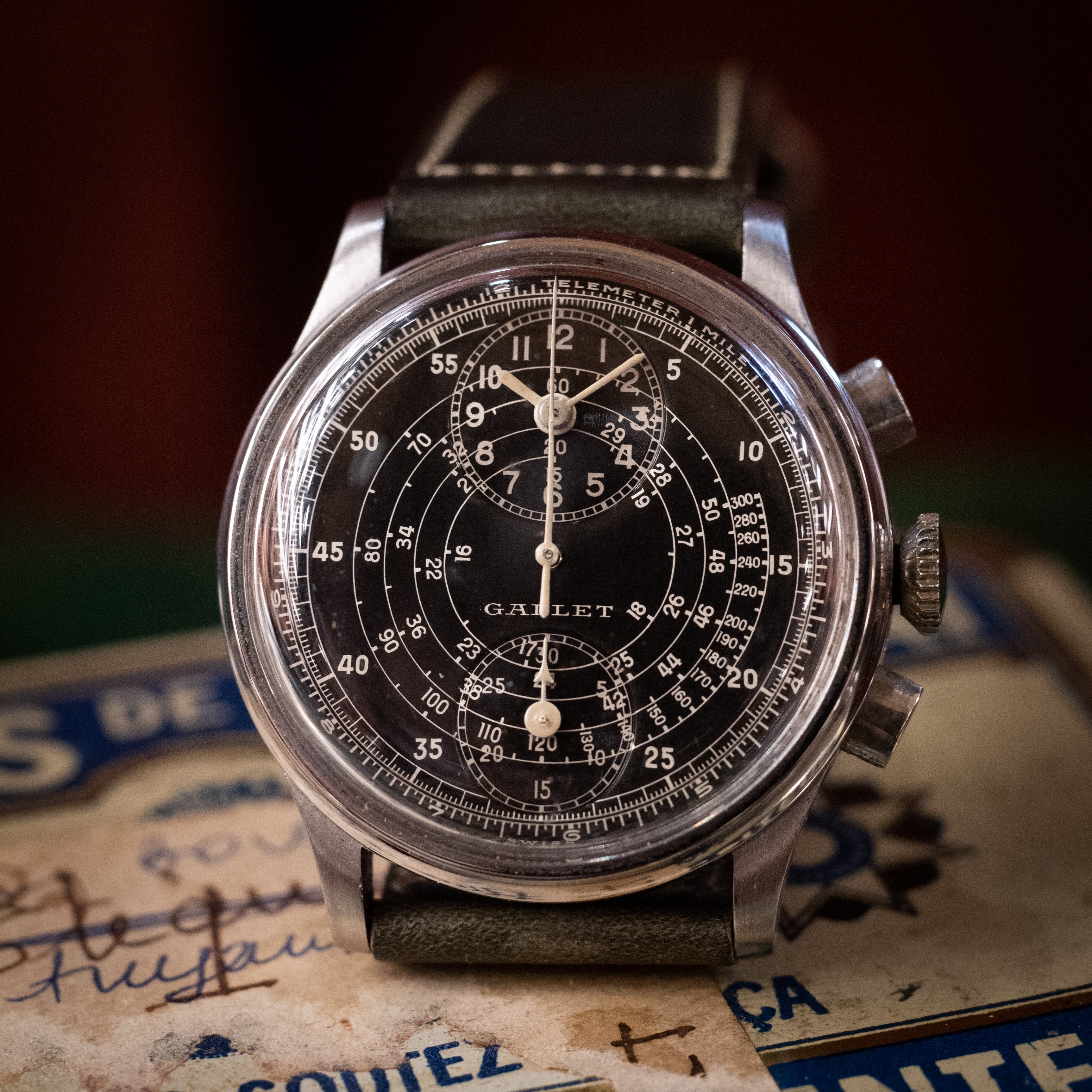 ギャレット マルチクロン レギュレーター Cal.140 BKミラーダイヤル 1940年代製