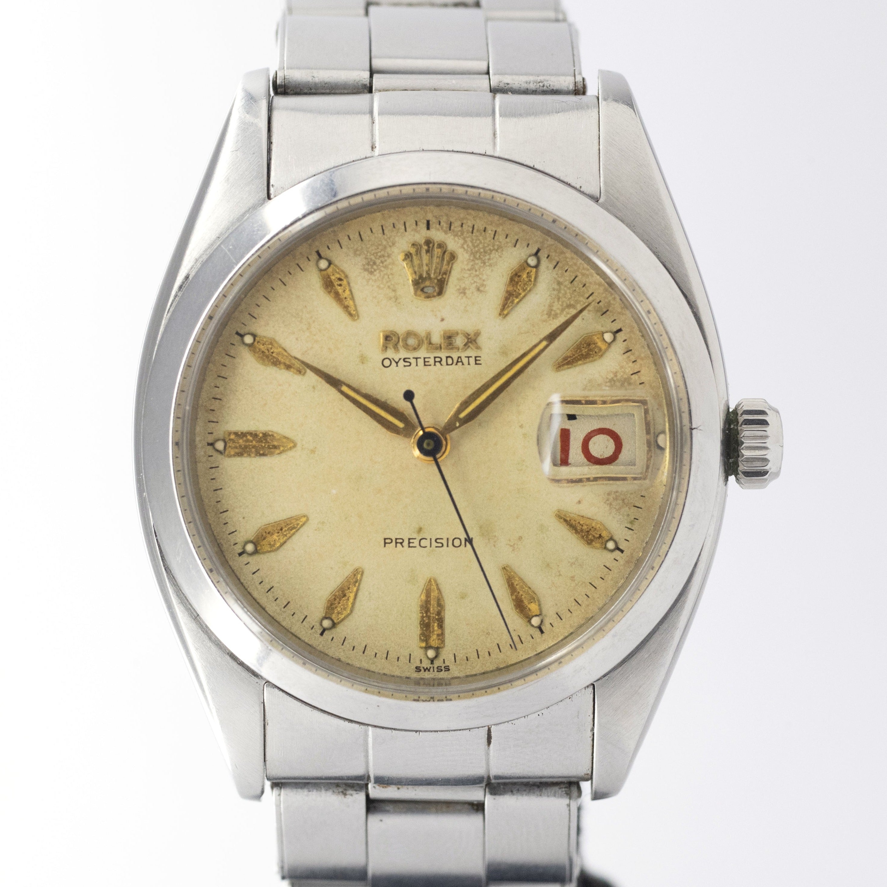 ロレックスオイスターデイト赤黒カレンダー Ref.6494 1957年製