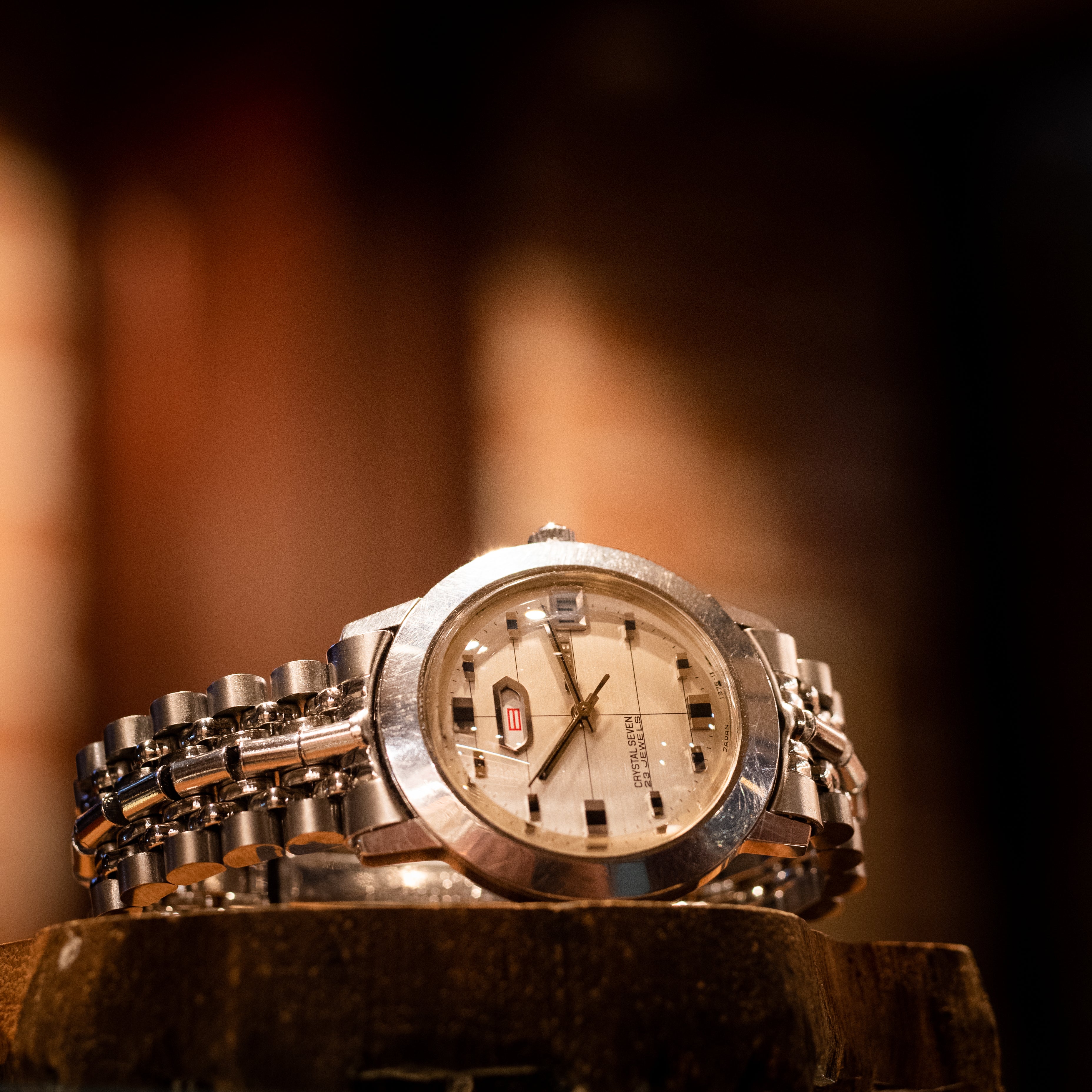 シチズン クリスタルセブン 1967年製 デイデイト スネークブレスブレスのみ